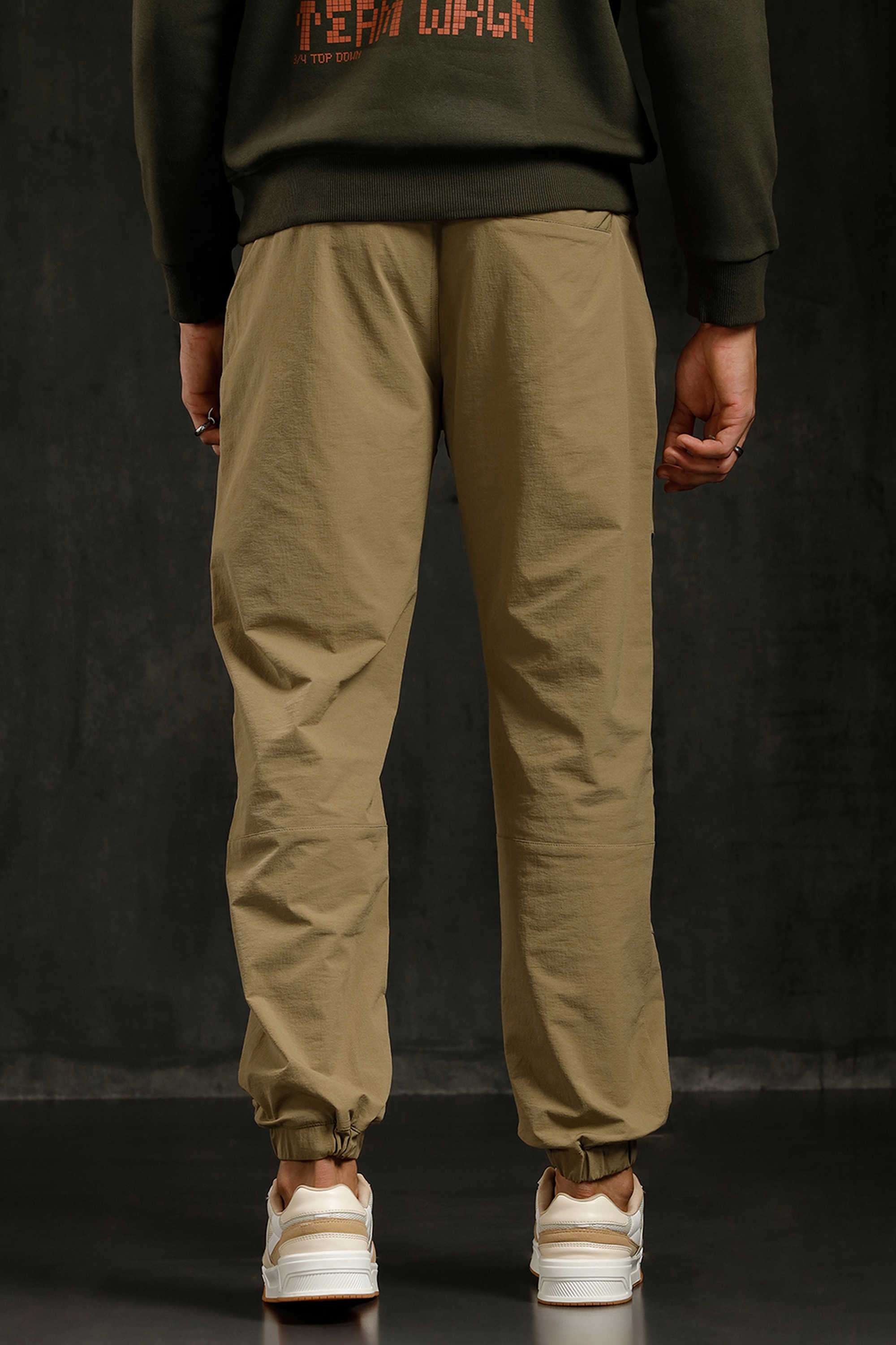 Solid-Nylon-Straight-Fit-Men-s-Casual-Wear-Trousers