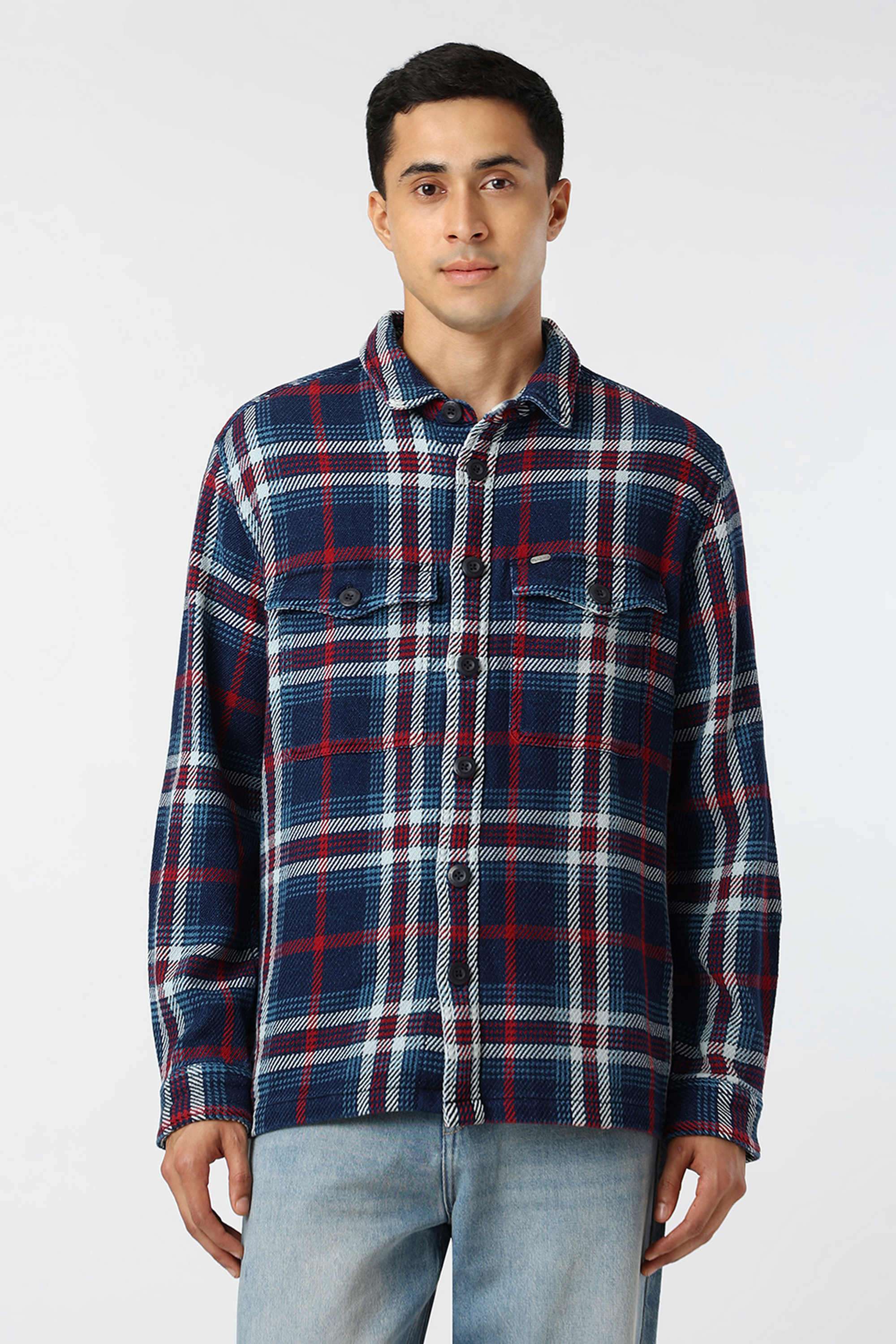 Checks-Cotton-Relaxed-Fit-Men-Casual-Shirt
