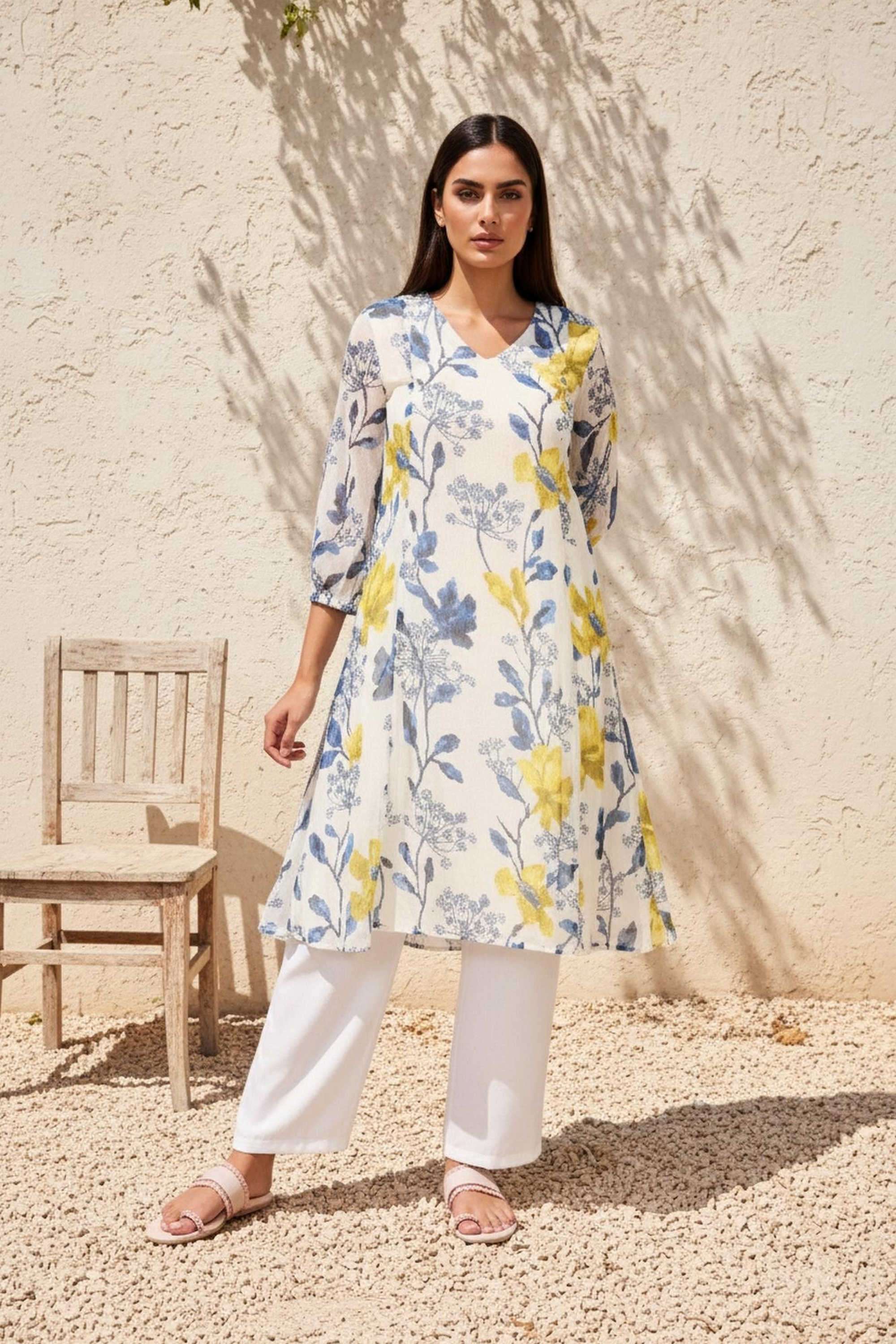 Textured-Blended-Fabric-Women-s-Festive-Wear-Kurta