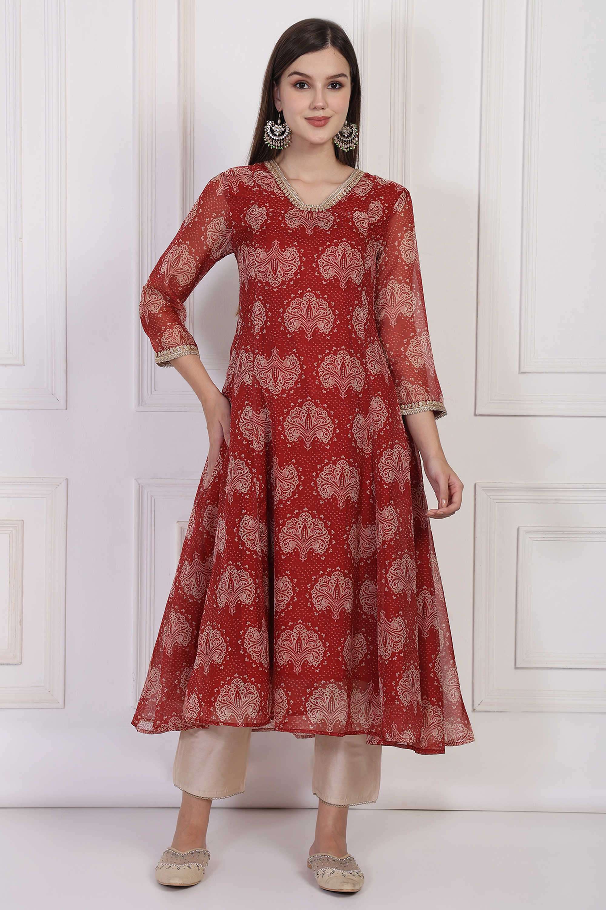 Printed-Blended-Fabric-Women-s-Festive-Wear-Kurta