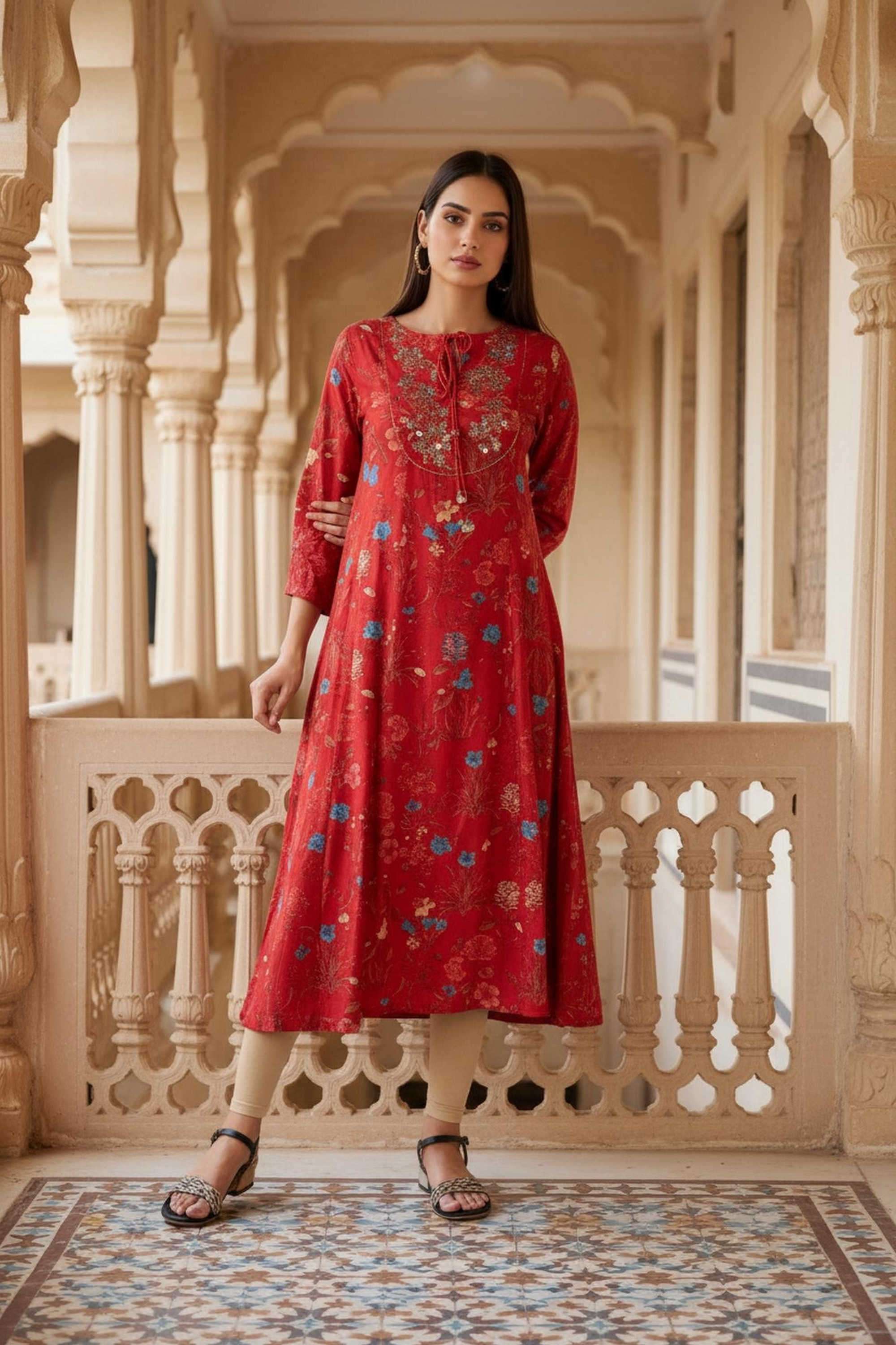 Textured-Viscose-Women-s-Festive-Wear-Kurta