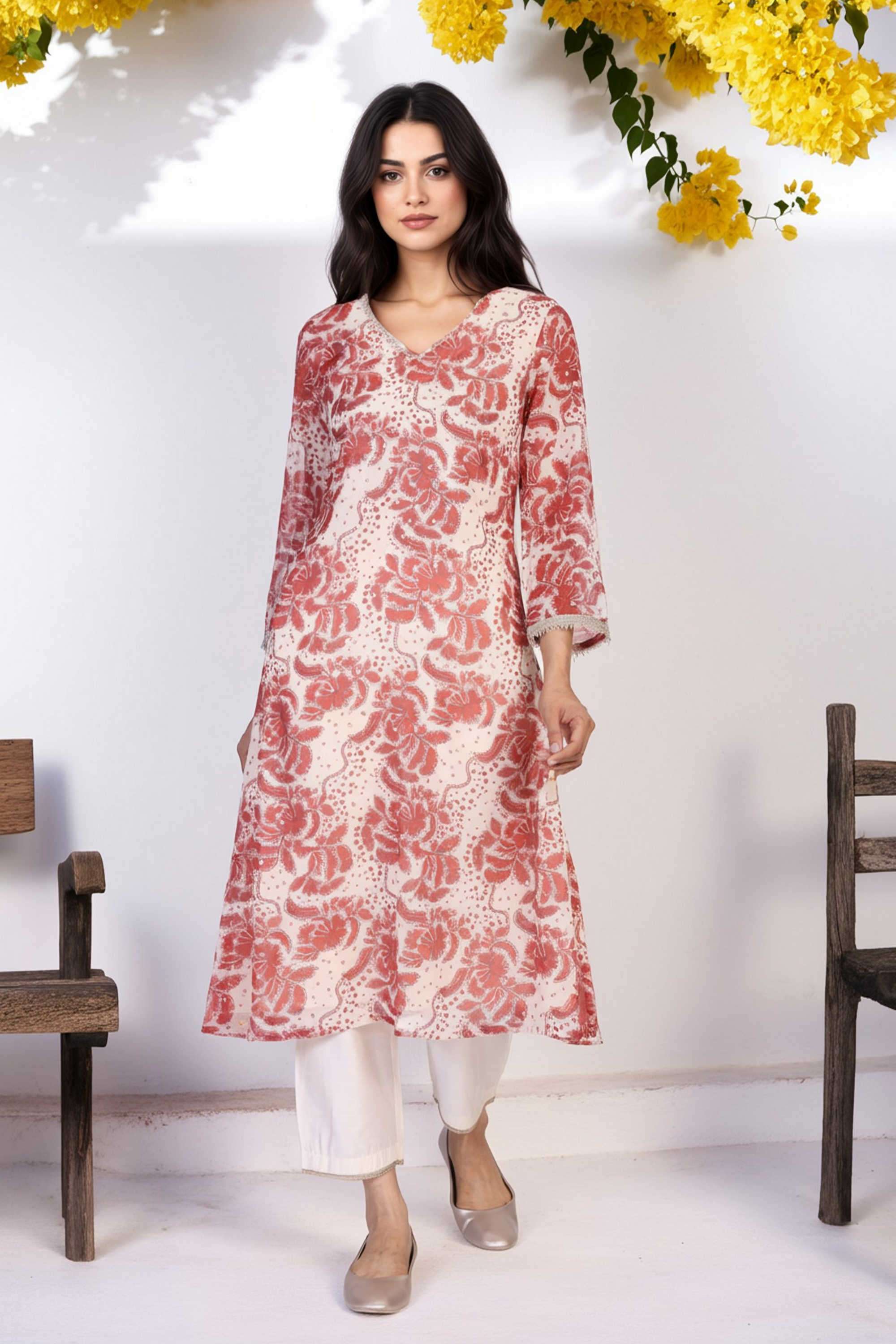 Textured-Blended-Fabric-Women-s-Festive-Wear-Kurta