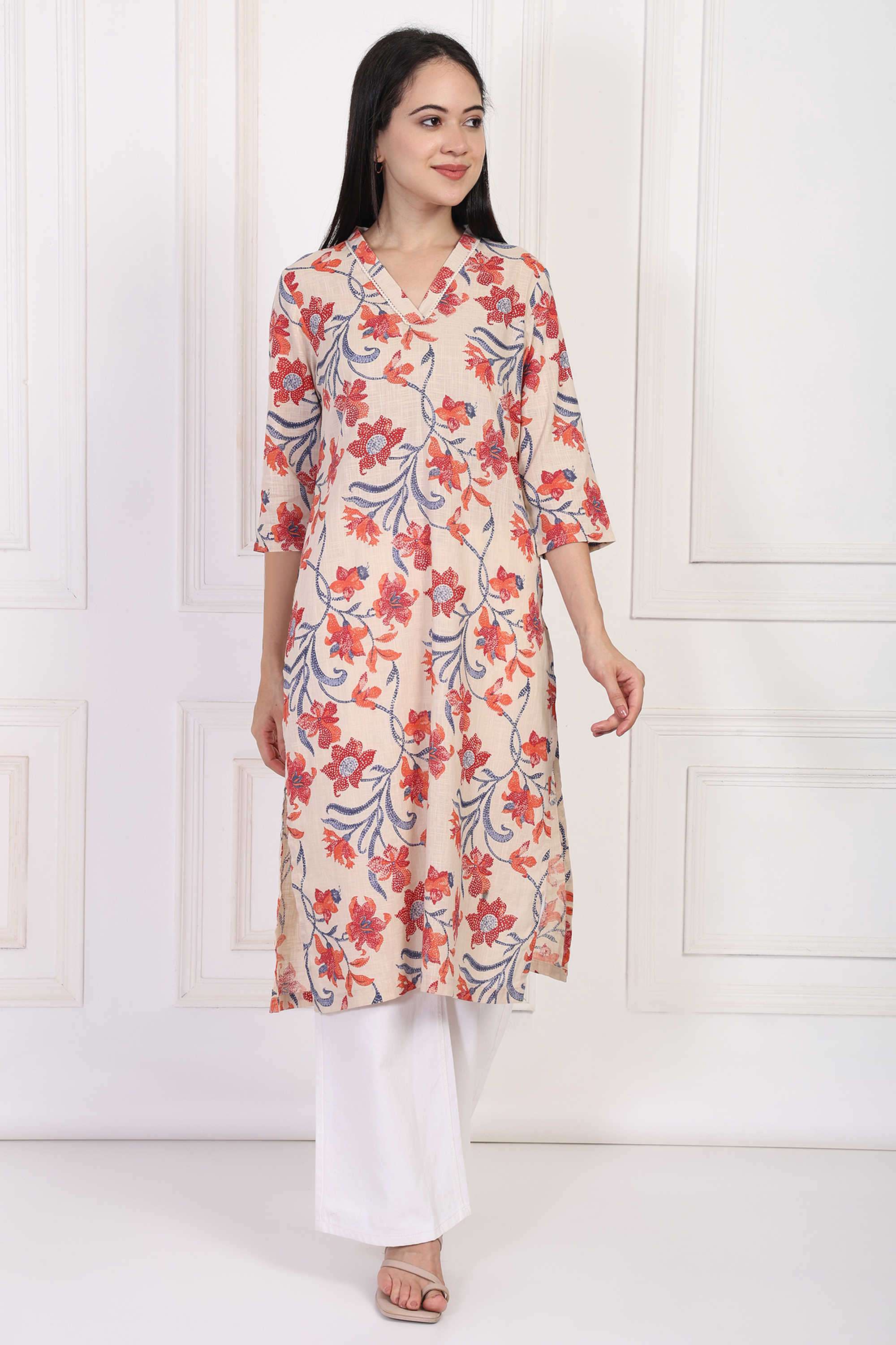 Textured-Cotton-Women-s-Festive-Wear-Kurta