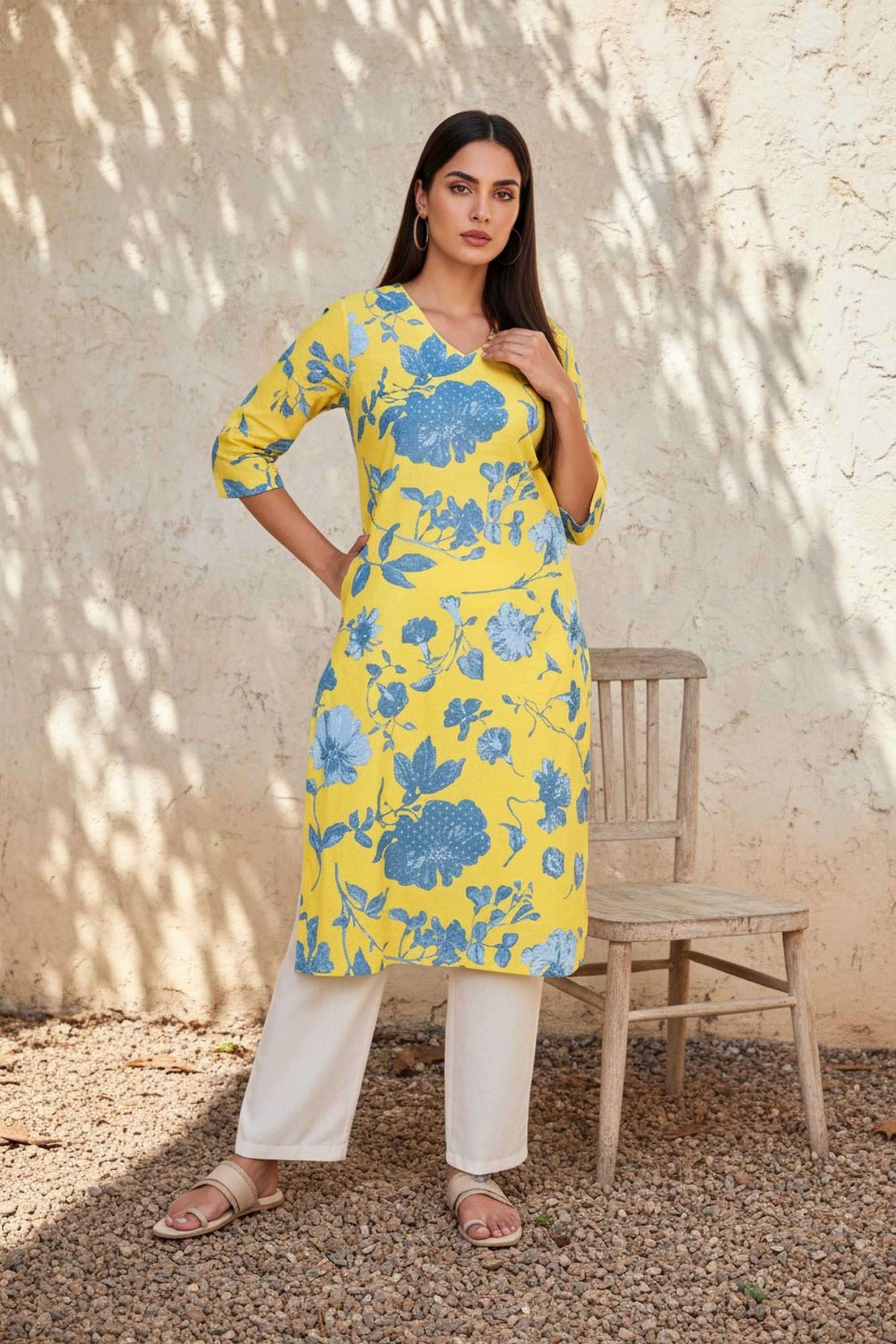 Textured-Cotton-Women-s-Festive-Wear-Kurta