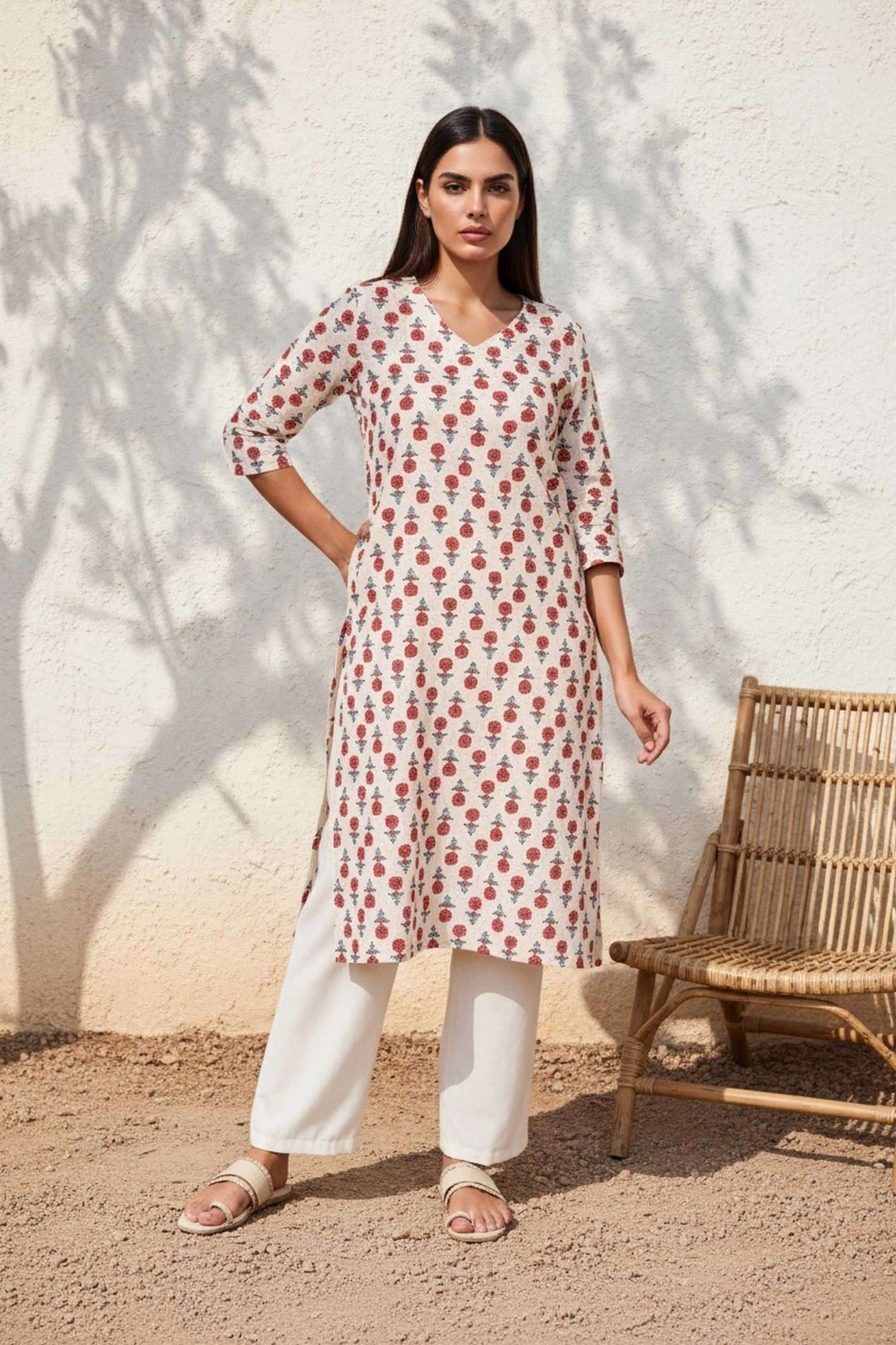 Textured-Cotton-Women-s-Festive-Wear-Kurta