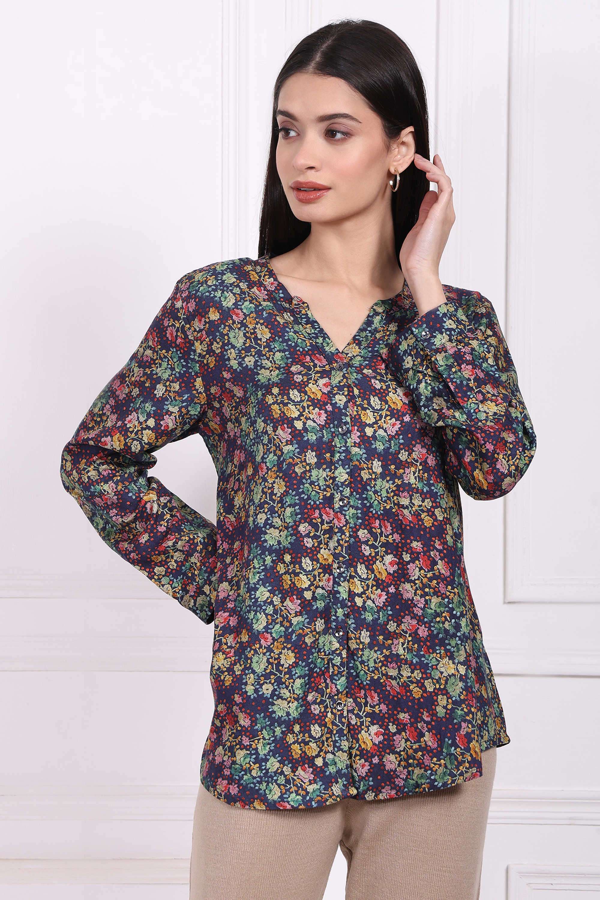 Textured-Viscose-Women-s-Festive-Wear-Shirt