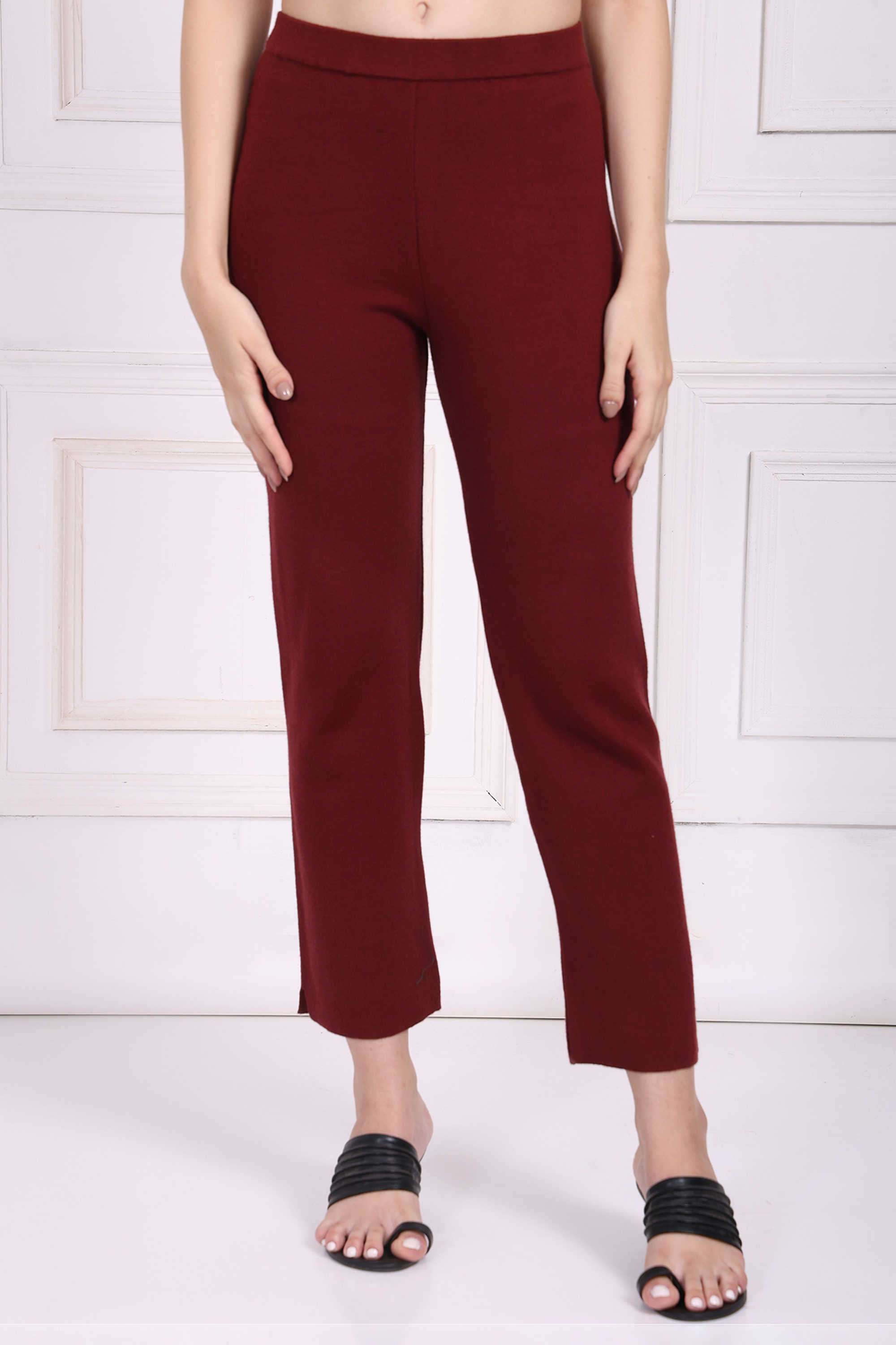 Solid-Blended-Fabric-Women-s-Festive-Wear-Pants