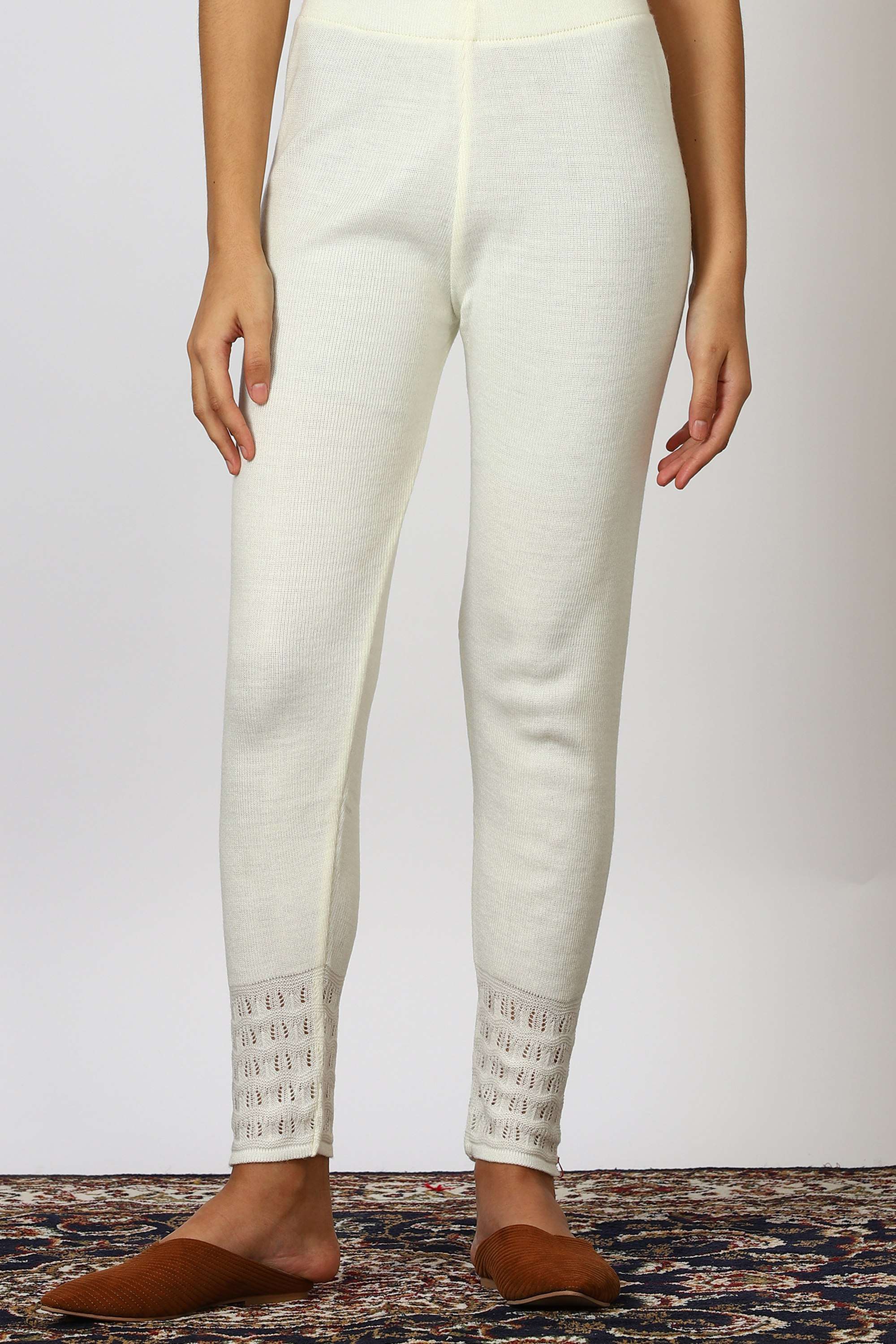 Solid-Skinny-Fit-Acrylic-Women-s-Casual-Wear-Leggings