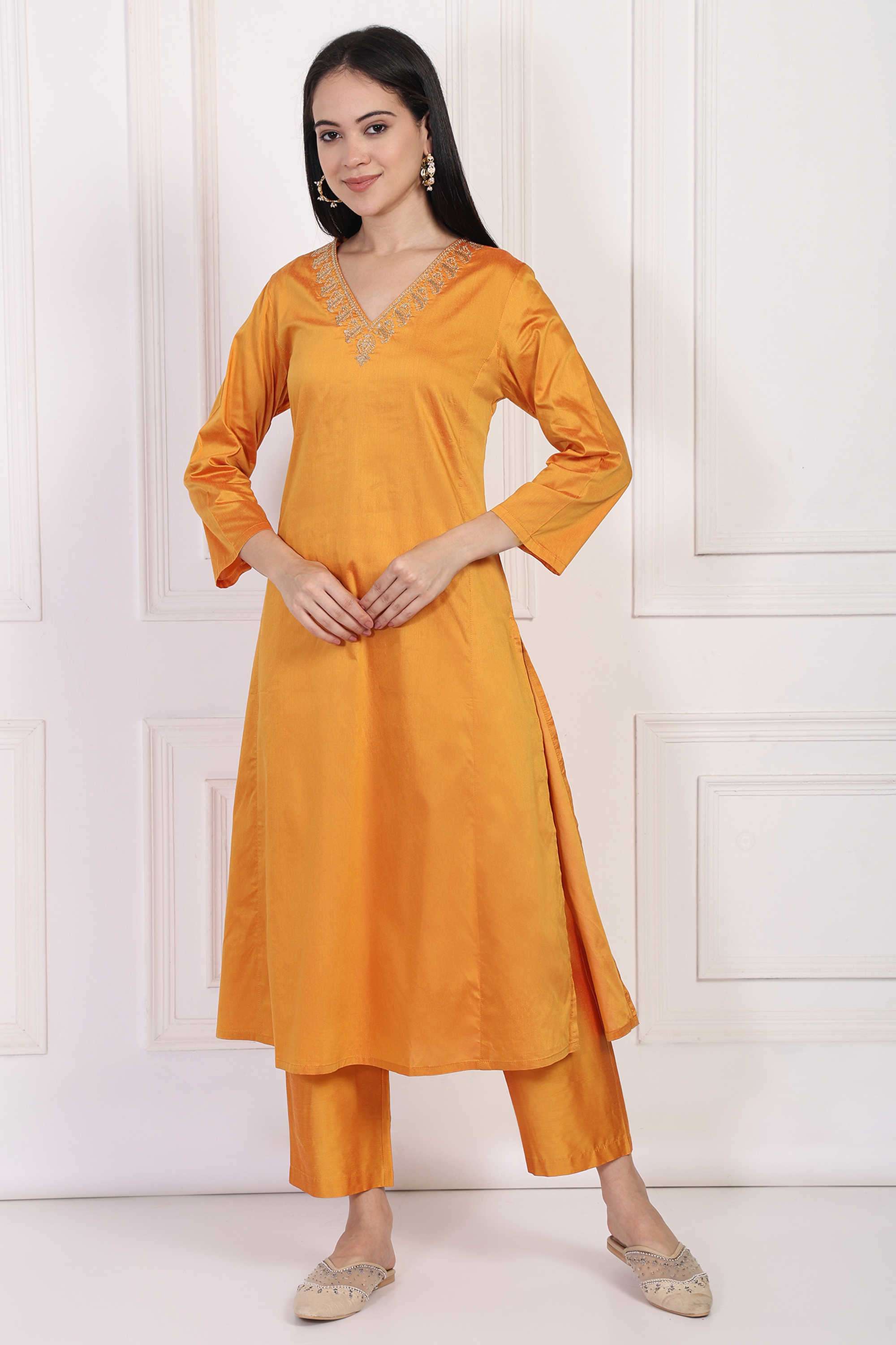 Embroidered-Blended-Fabric-Women-s-Festive-Wear-Kurta-Set