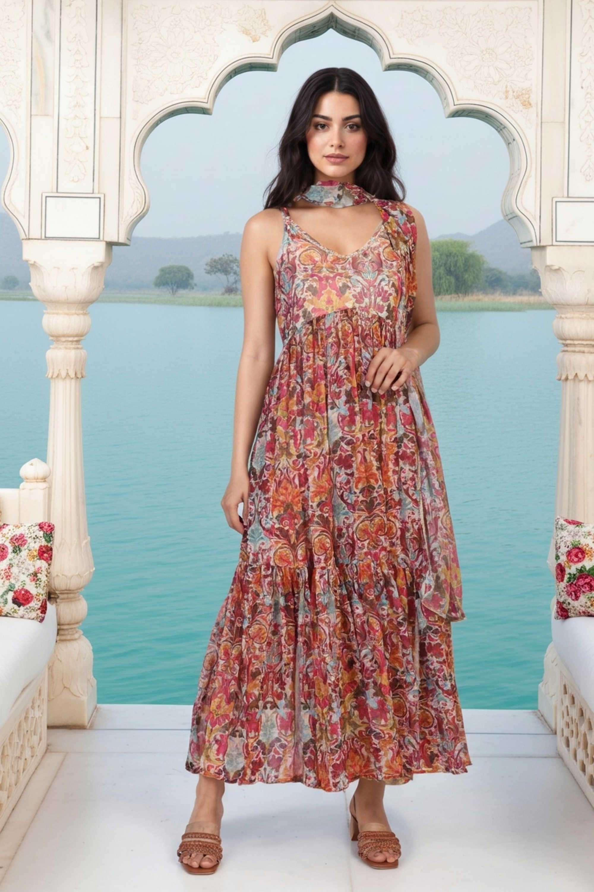 Textured-Blended-Fabric-Women-s-Festive-Wear-Kurta-Set