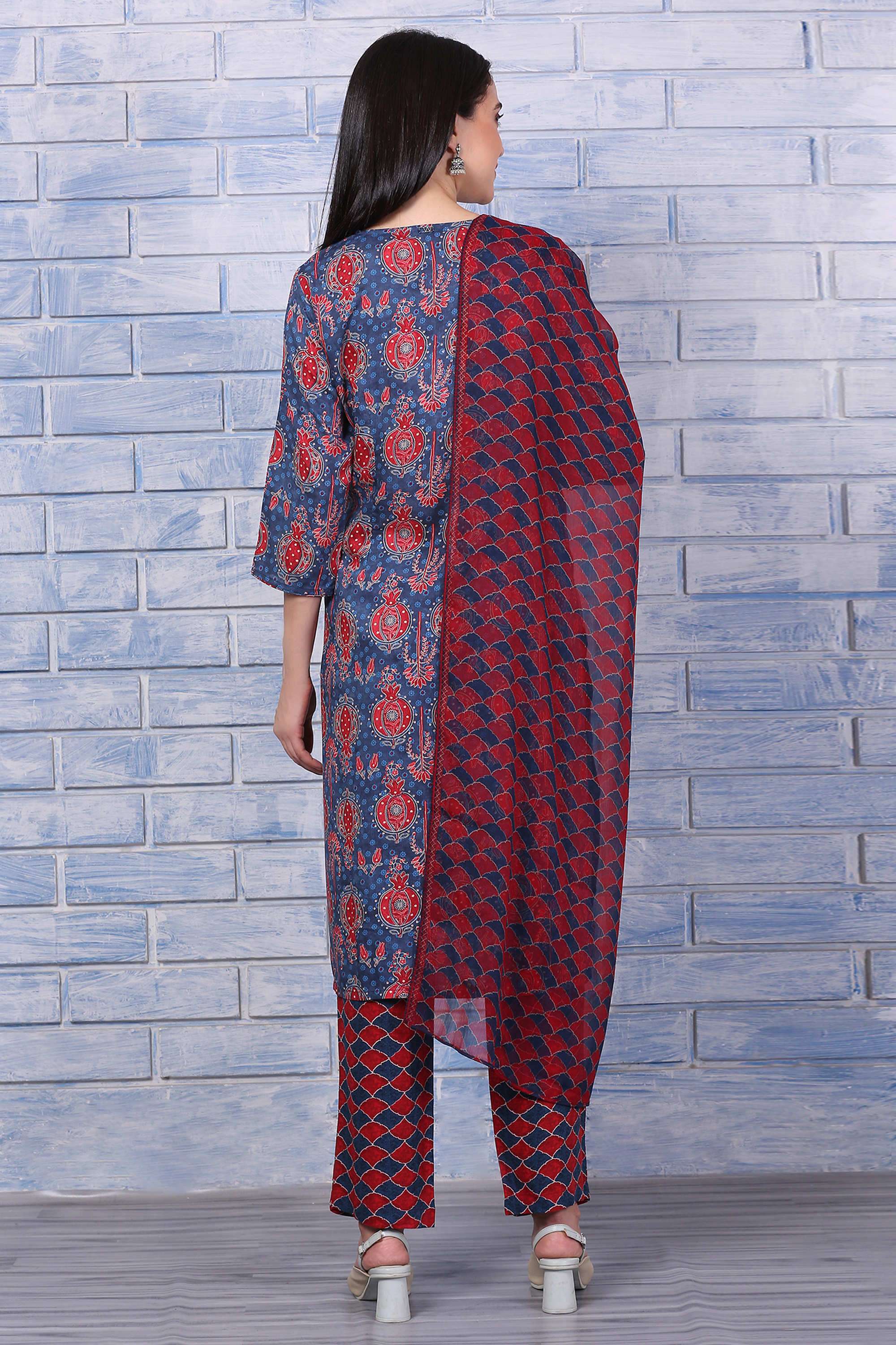 Printed-Knee-Length-Viscose-Woven-Women-s-Kurta-Set