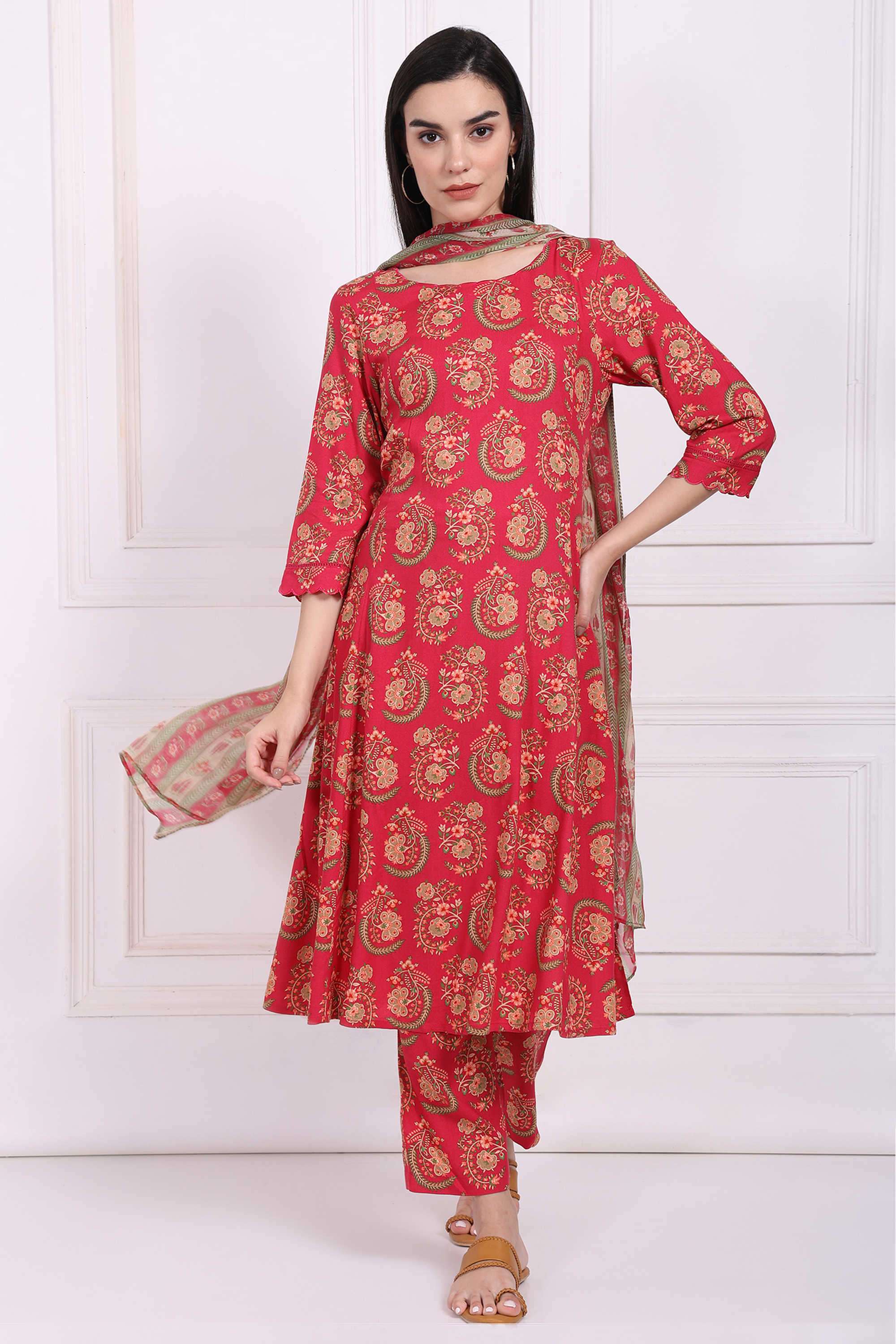 Textured-Viscose-Women-s-Festive-Wear-Kurta-Set