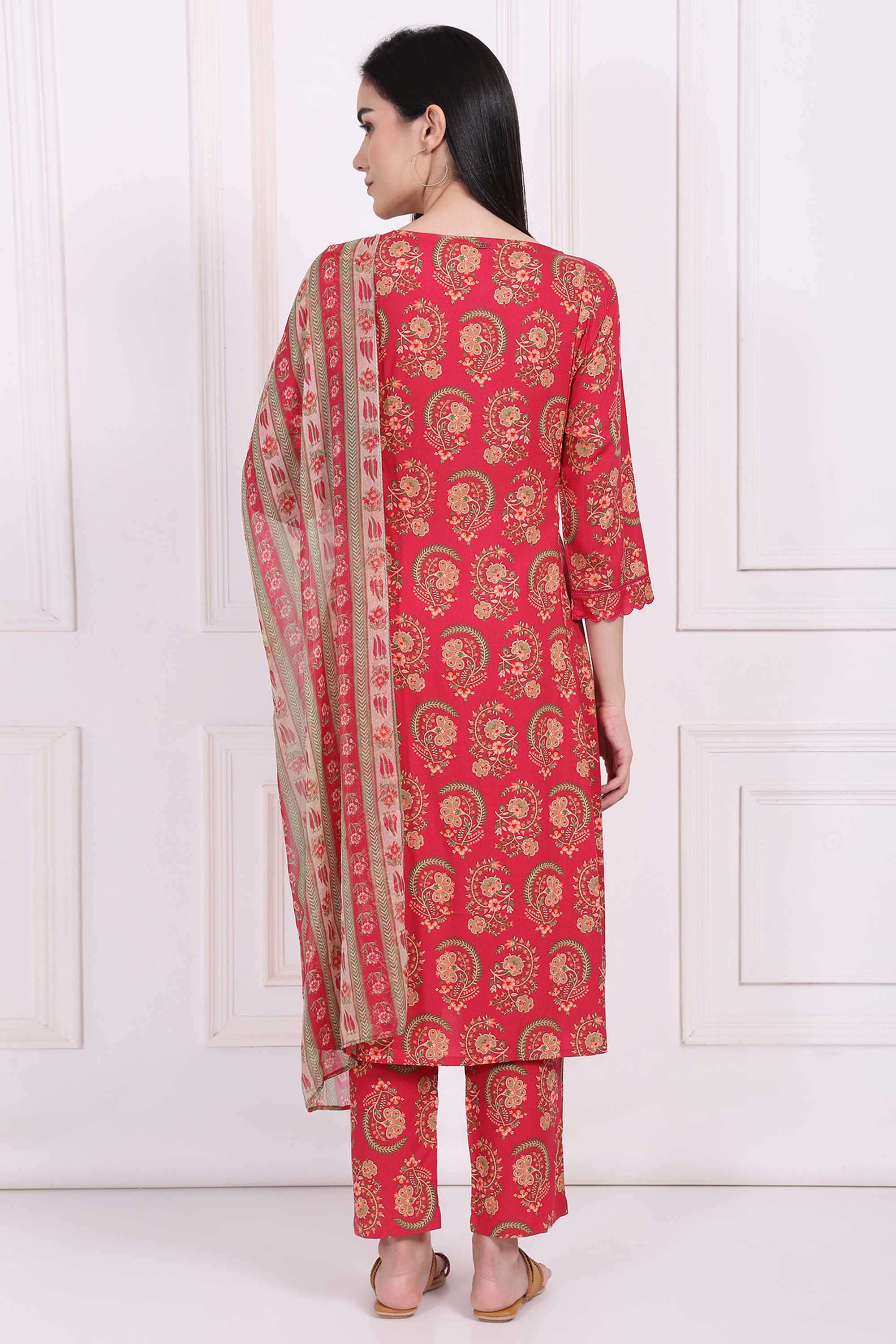 Textured-Viscose-Women-Kurta-with-Pant-and-Dupatta