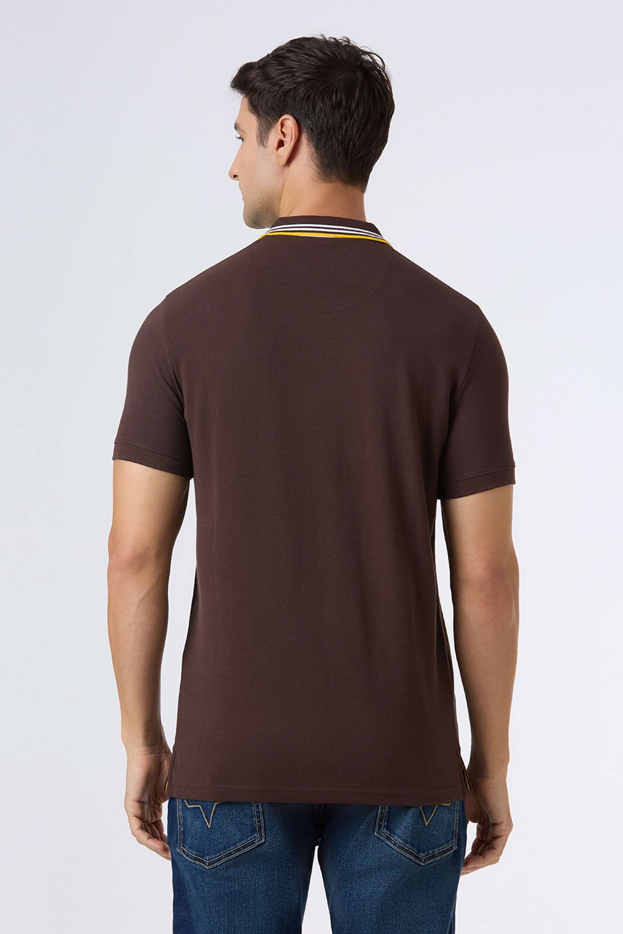 Solid-Cotton-Blend-Polo-Men-s-T-Shirt