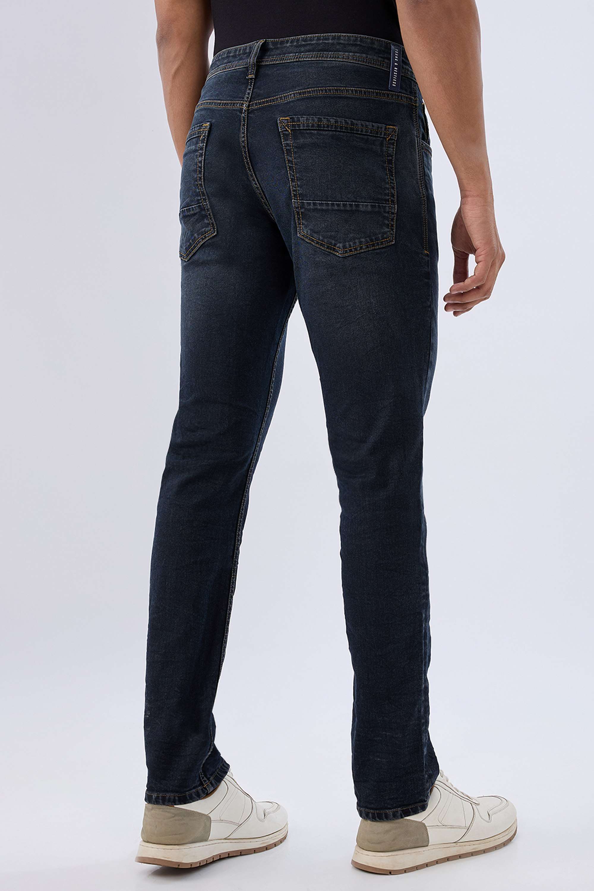 Solid-Cotton-Stretch-Regular-Fit-Men-s-Jeans