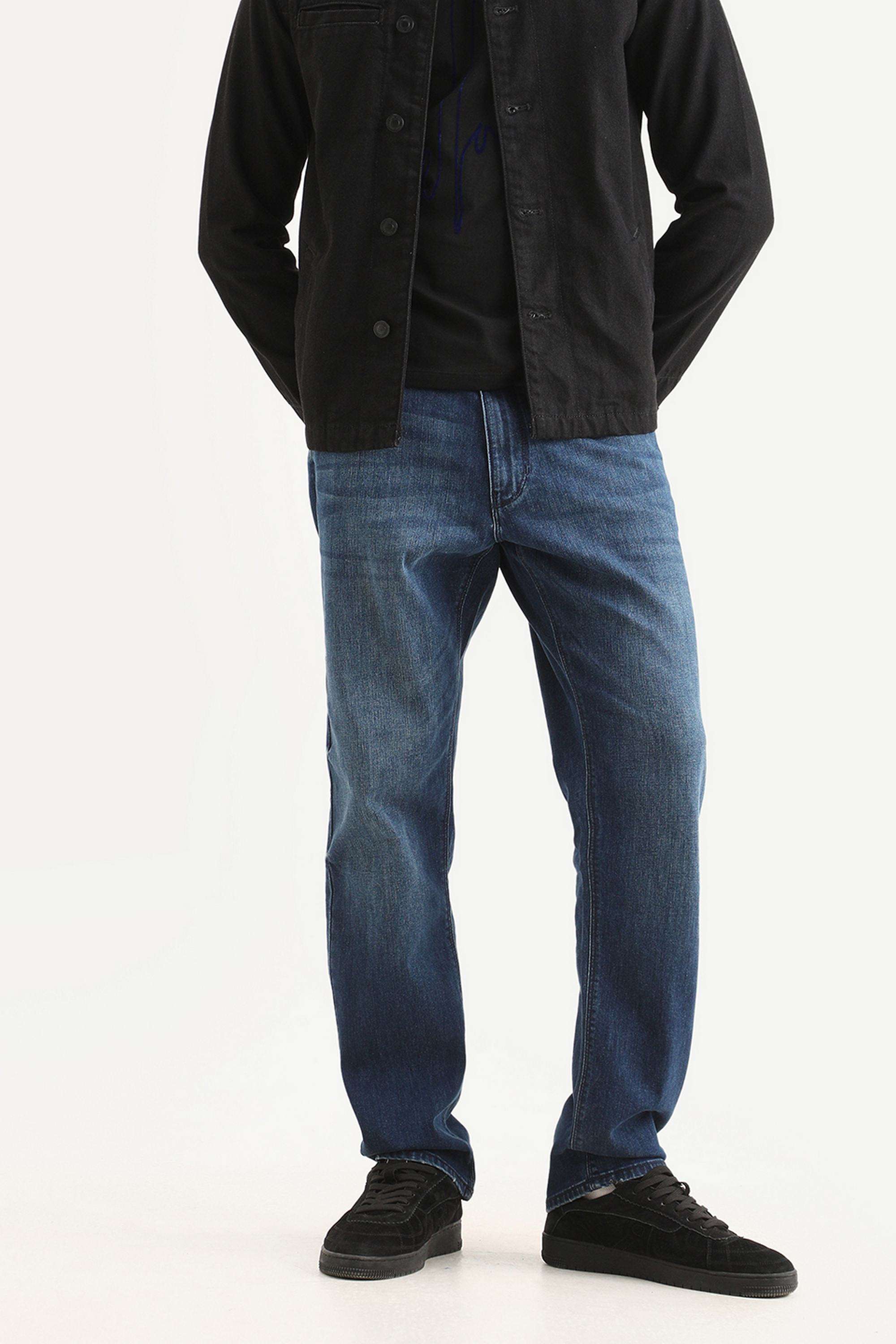 Light-Wash-Cotton-Regular-Fit-Men-Jeans