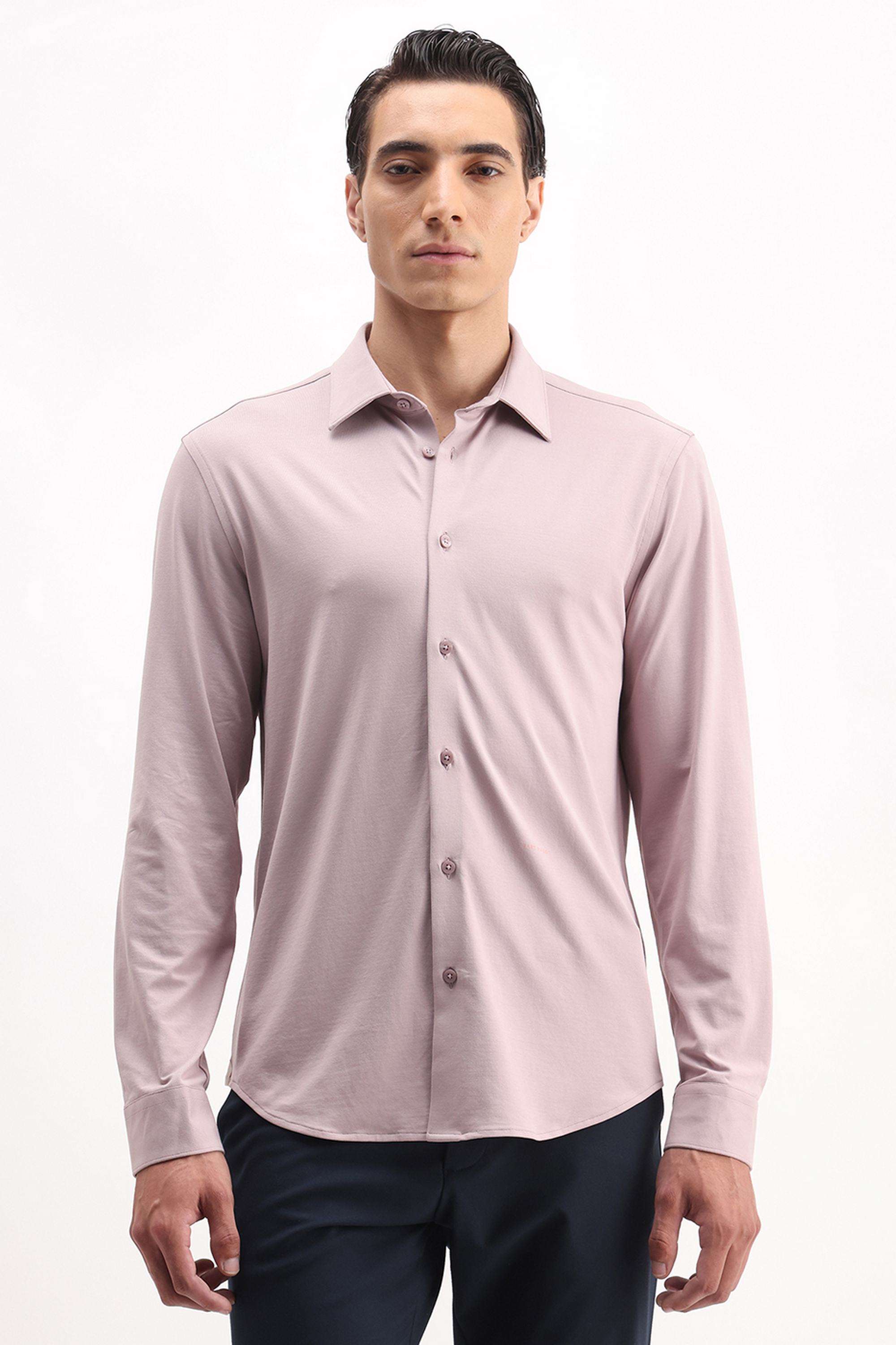 Solid-Cotton-Regular-Fit-Men-Casual-Wear-Shirt