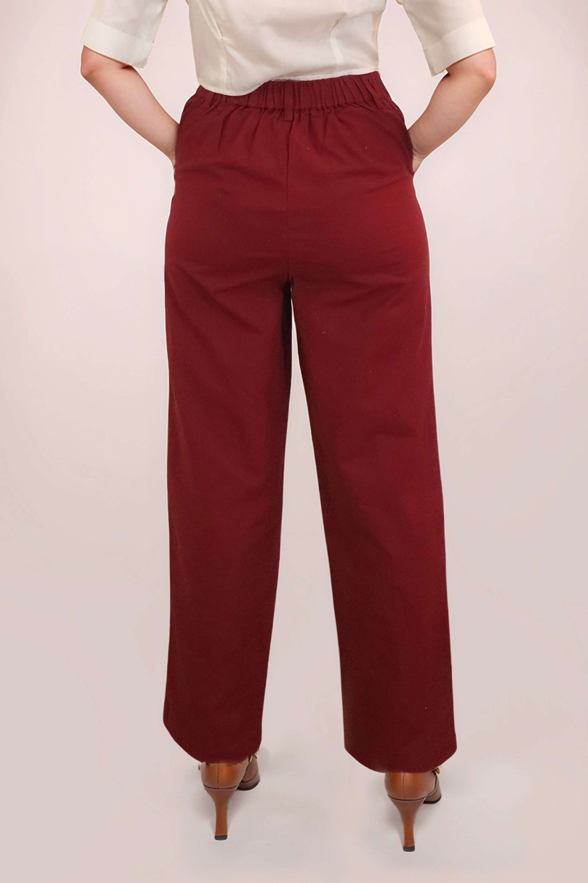 Solid-Regular-Fit-Cotton-Women-Casual-Wear-Trousers