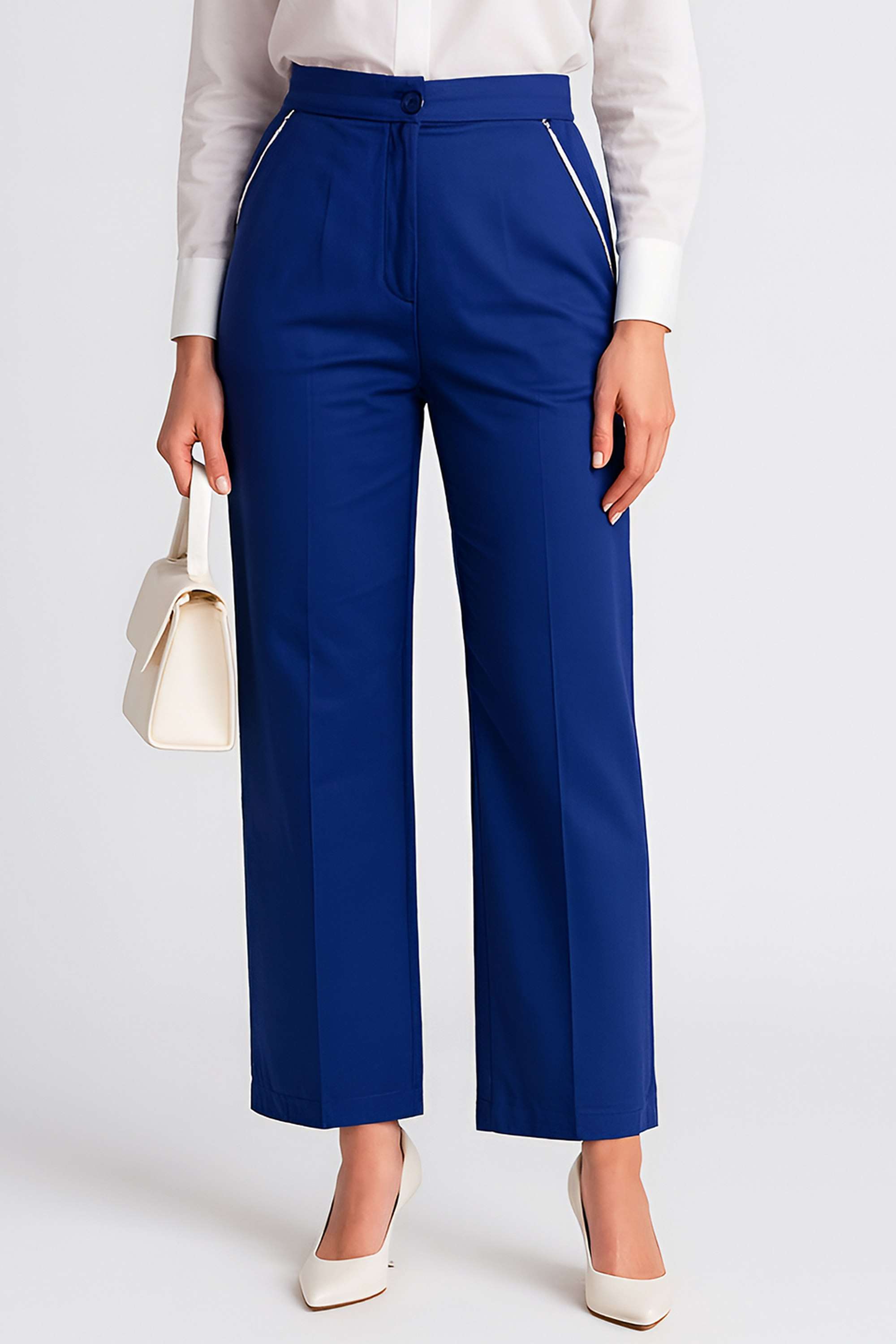 zink london Solid Relaxed Fit Cotton Women's Casual Wear Trousers-picture-32