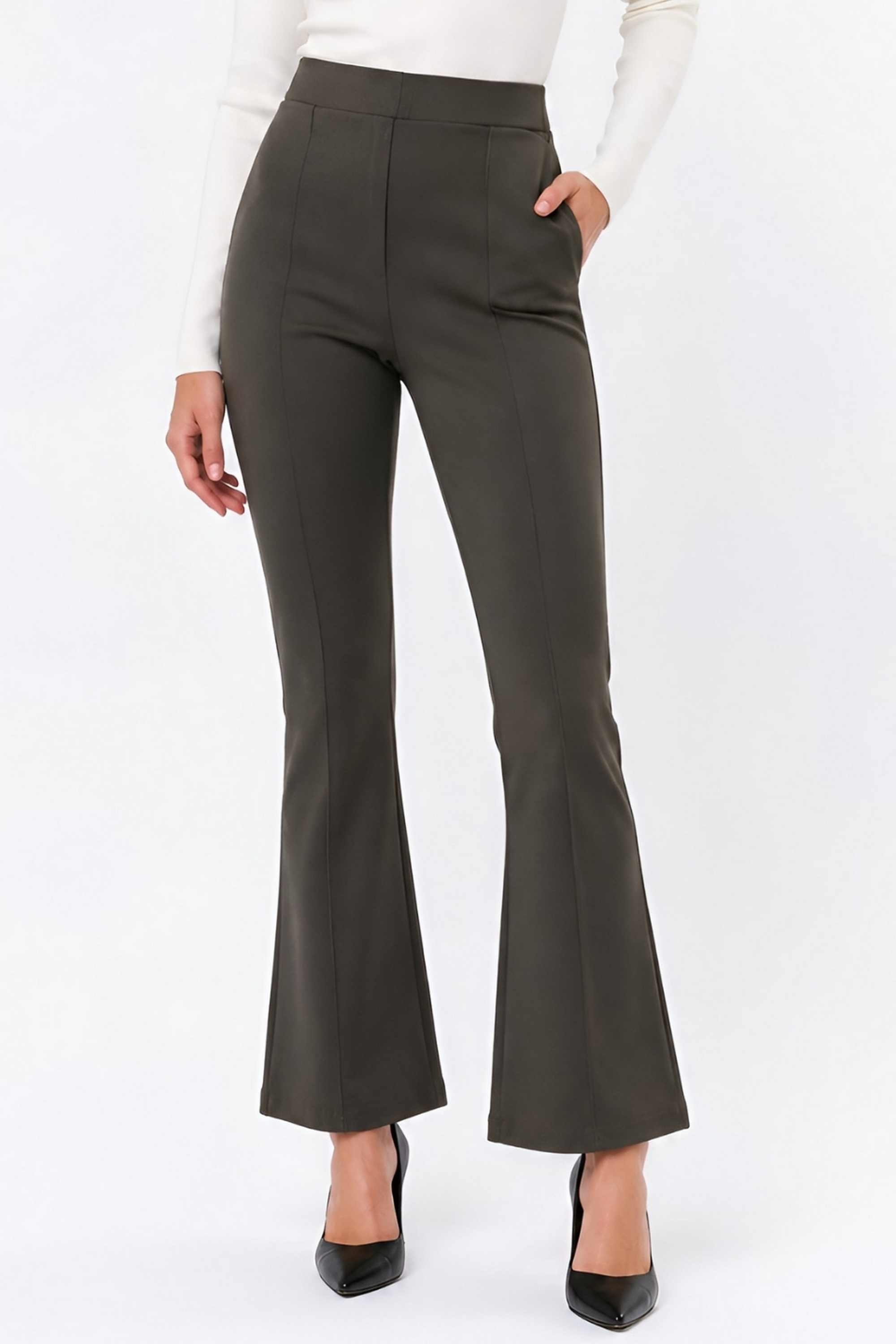 zink london Solid Cotton Regular Fit Women's Trousers-picture-16