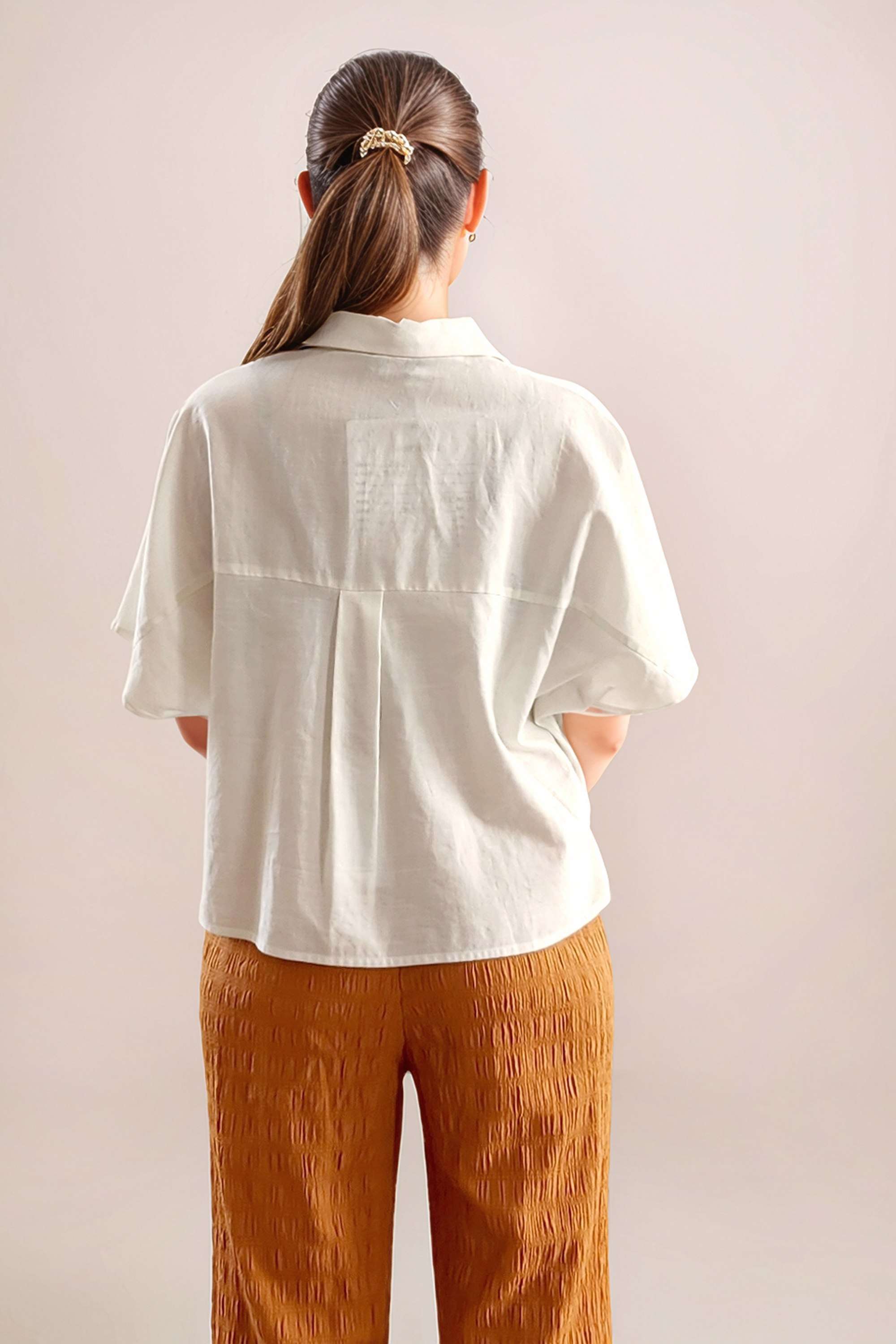 Floral-Rayon-Collared-Women-s-Top