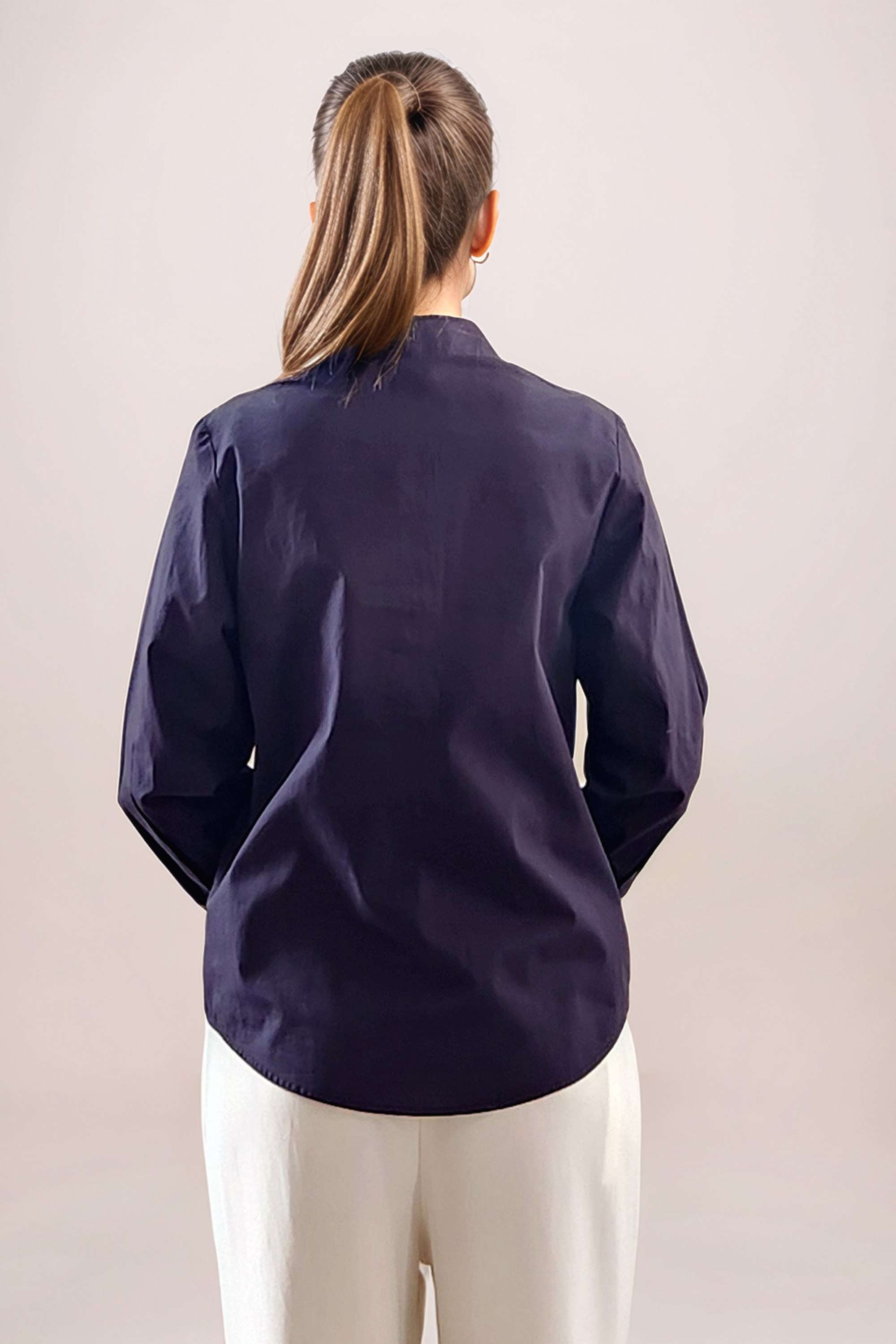 Embroidered-Collared-Cotton-Women-s-Casual-Wear-Shirt