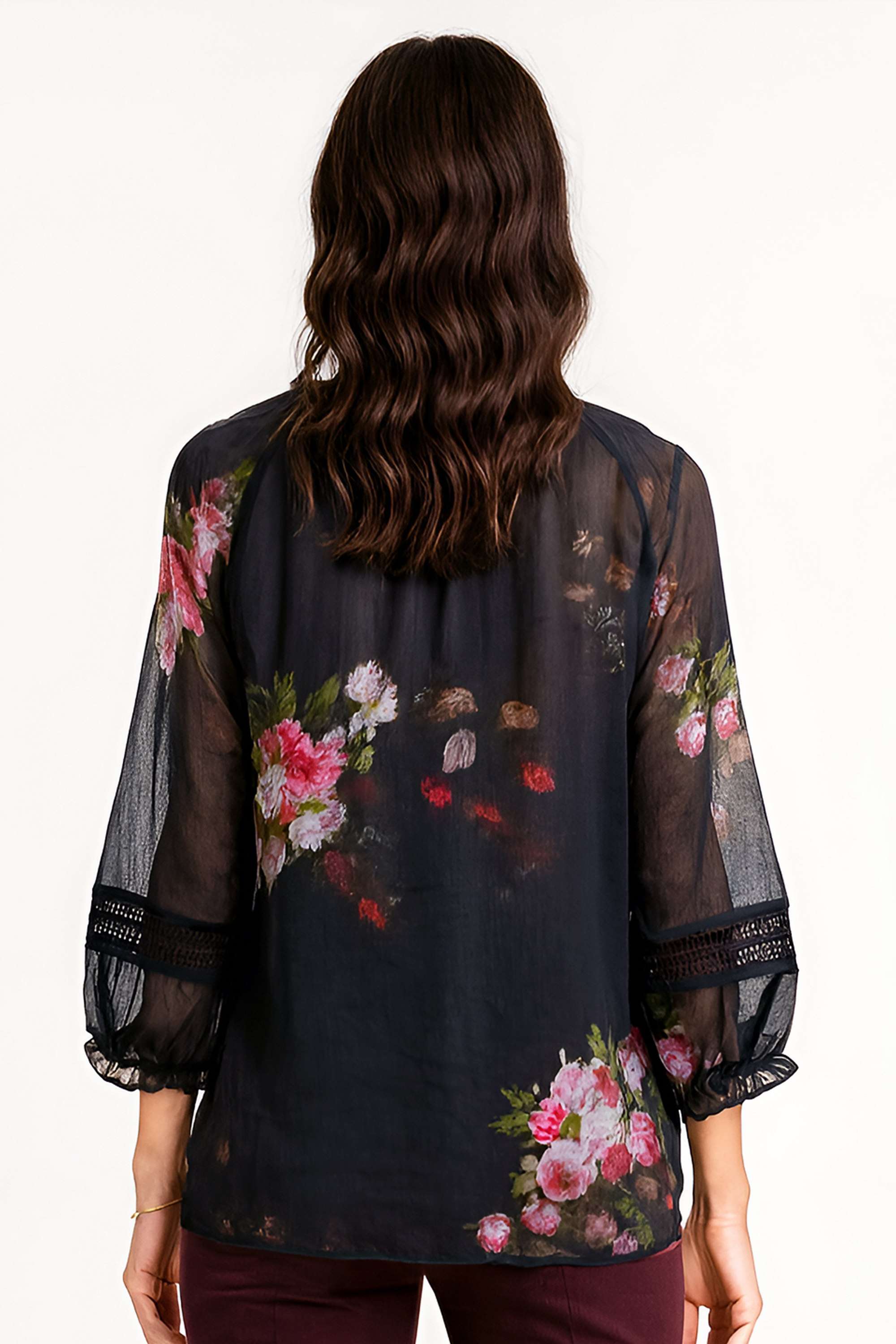 Floral-Tie-Up-Neck-Women-Festive-Wear-Top