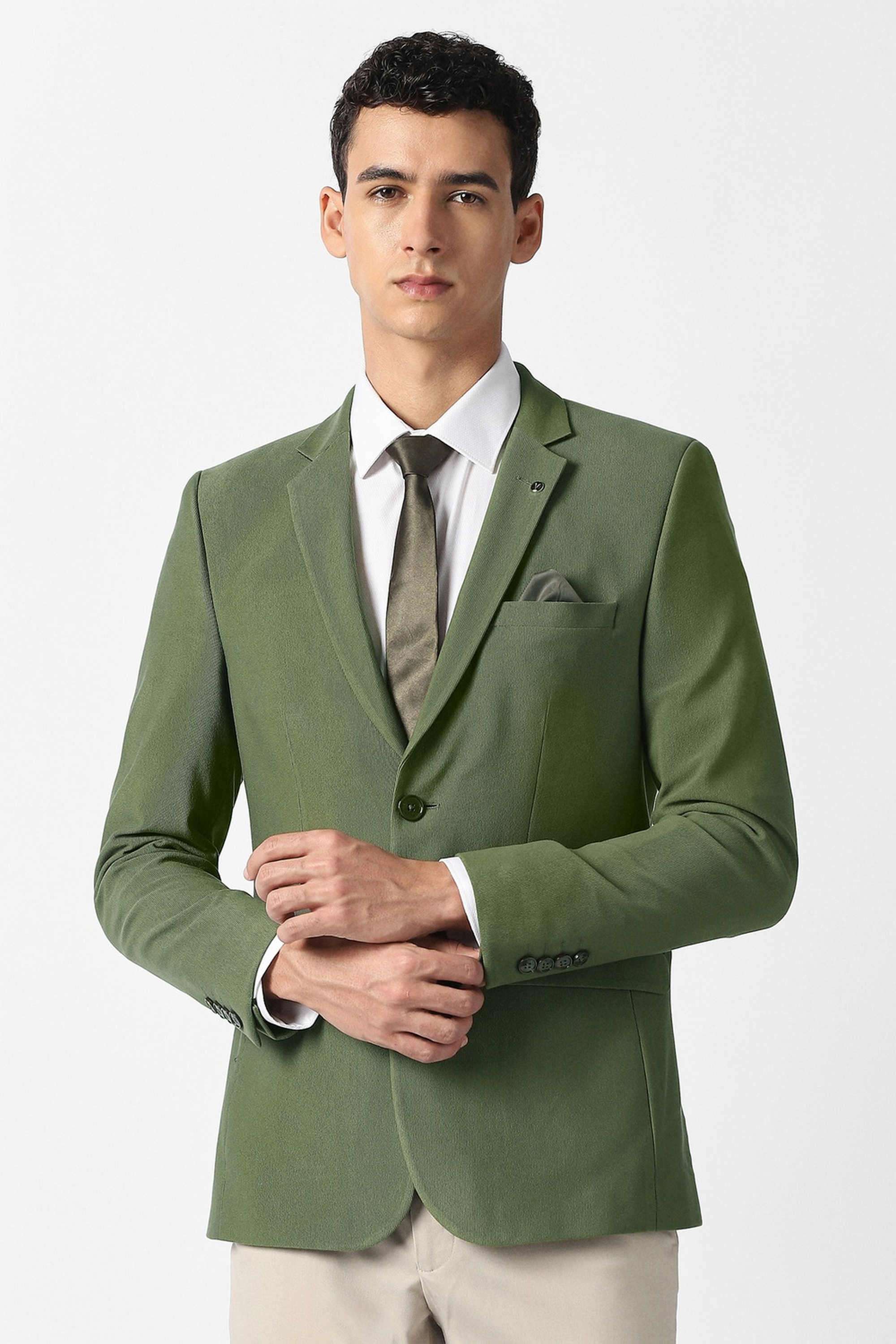 Textured-Polyester-Blend-Super-Slim-Fit-Men-s-Formal-Blazer