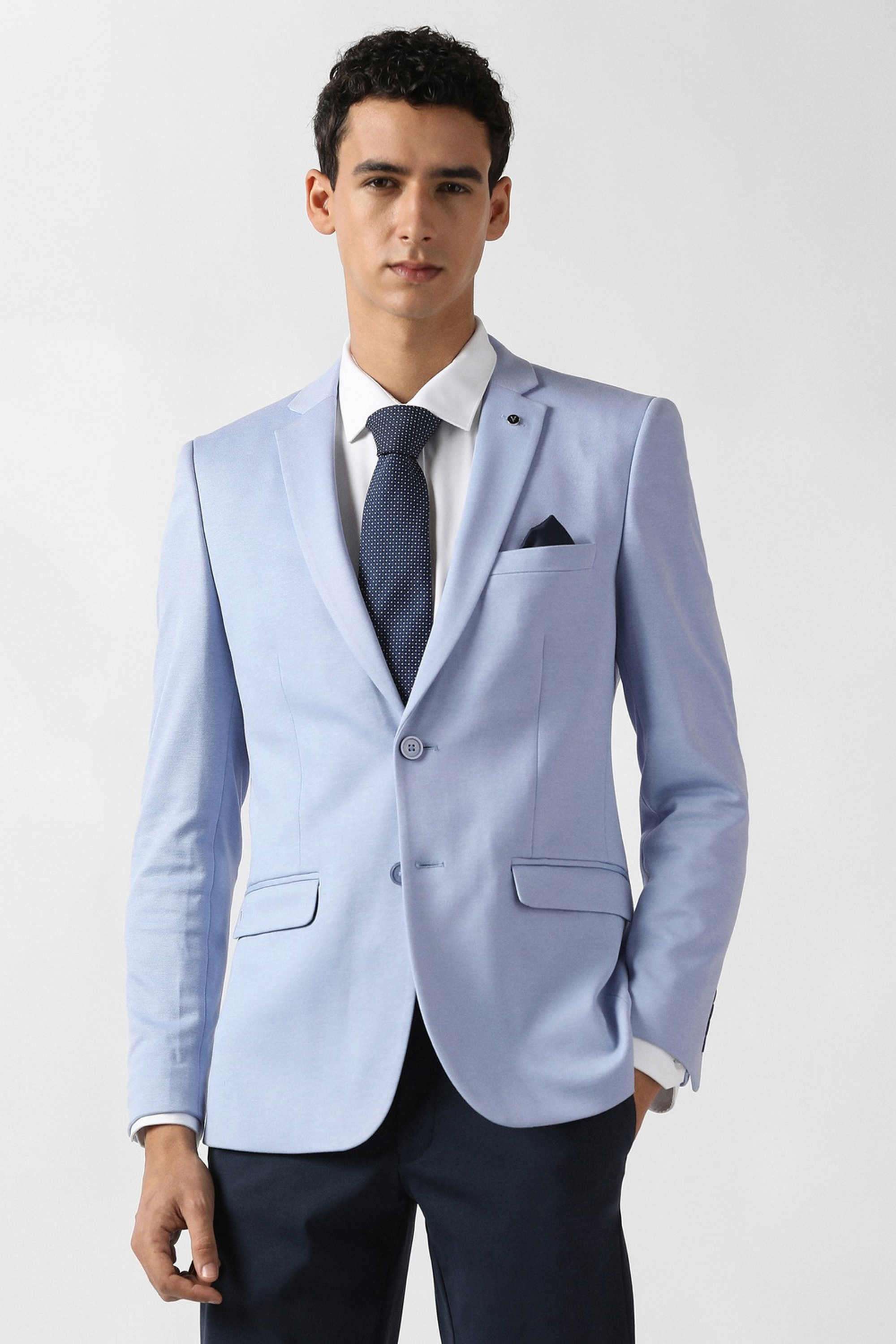 Solid-Polyester-Viscose-Super-Slim-Fit-Men-s-Formal-Blazer