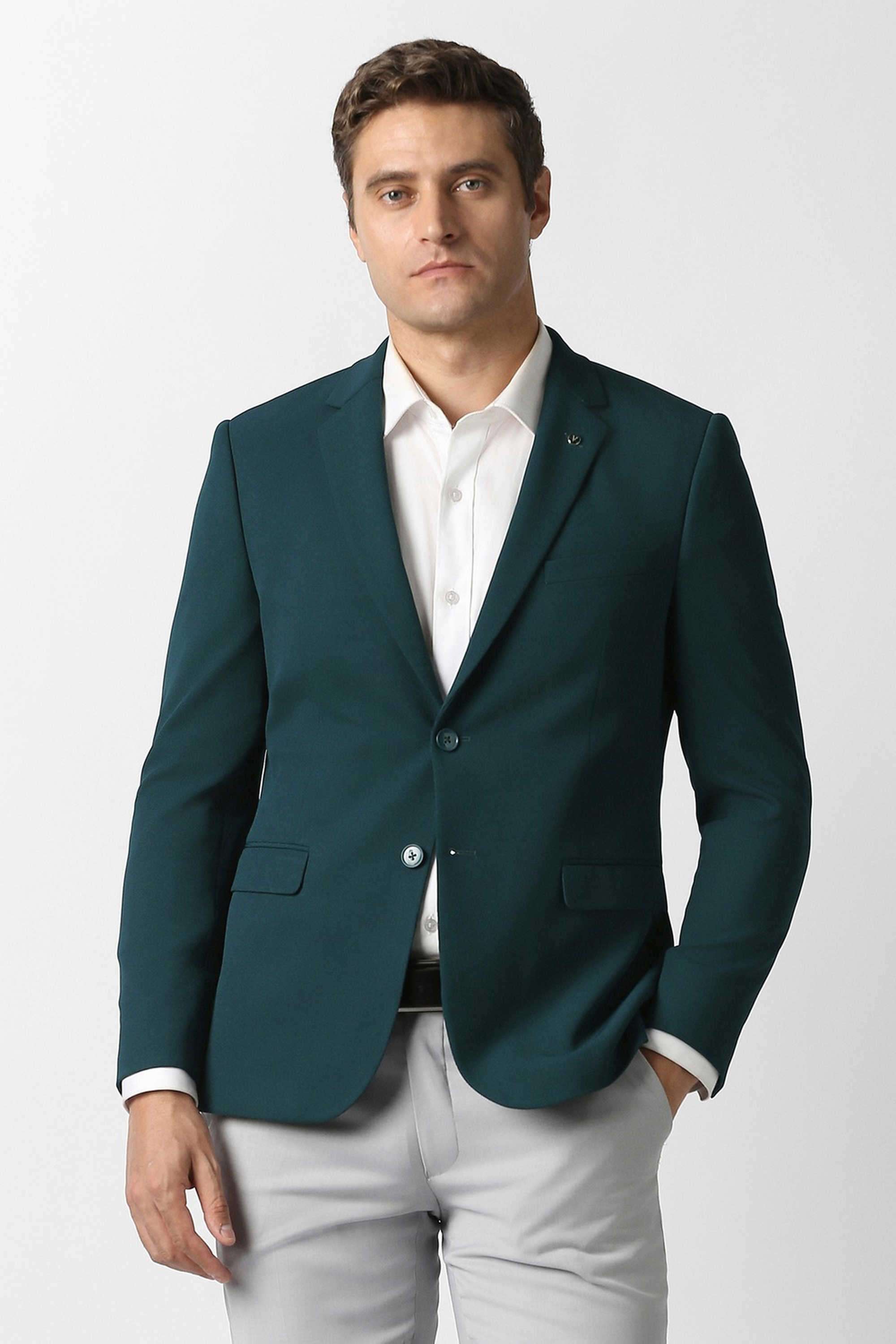 Textured-Blended-Fabric-Super-Slim-Fit-Men-Formal-Wear-Blazer