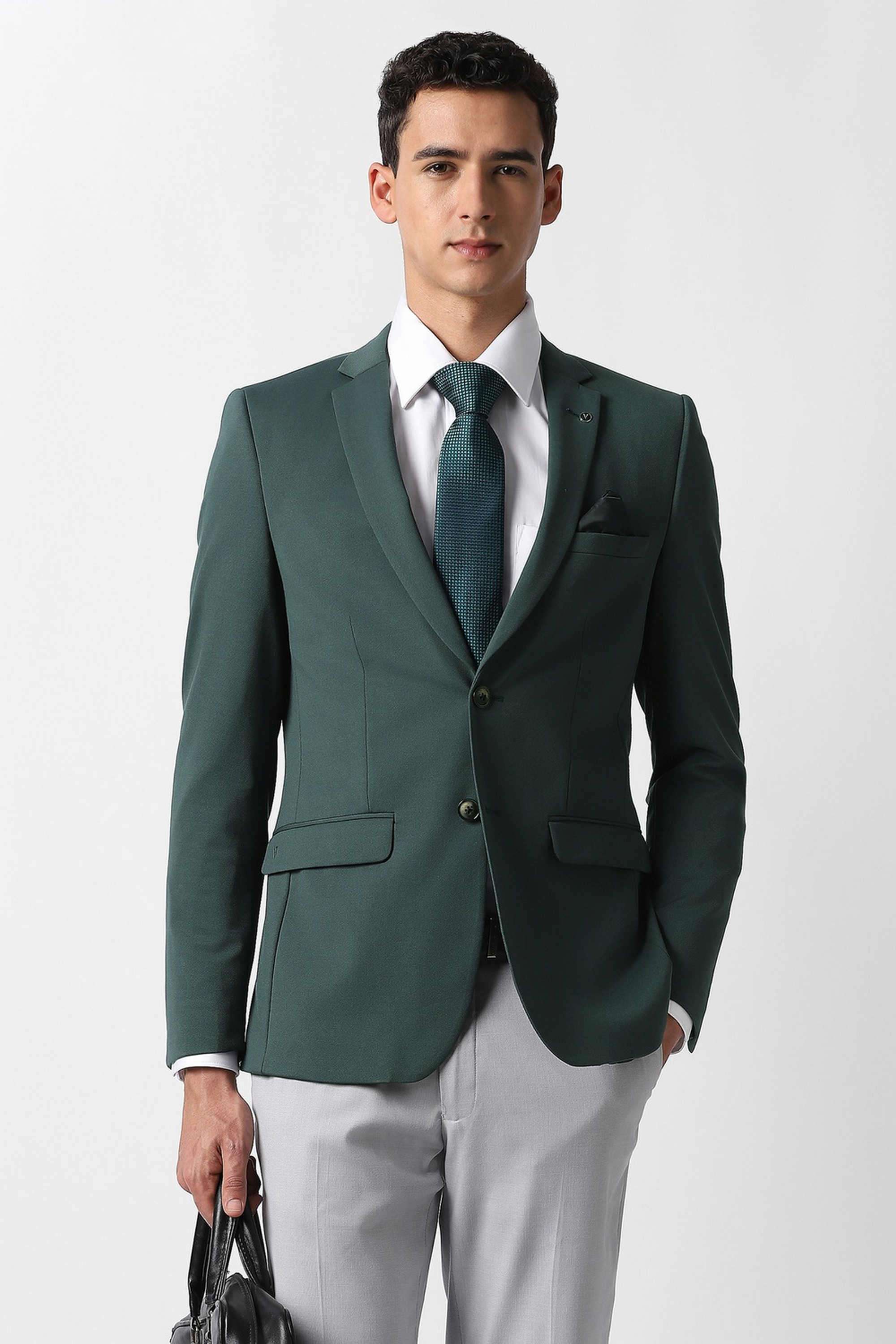 Textured-Nylon-Terry-Super-Slim-Fit-Men-s-Formal-Blazer