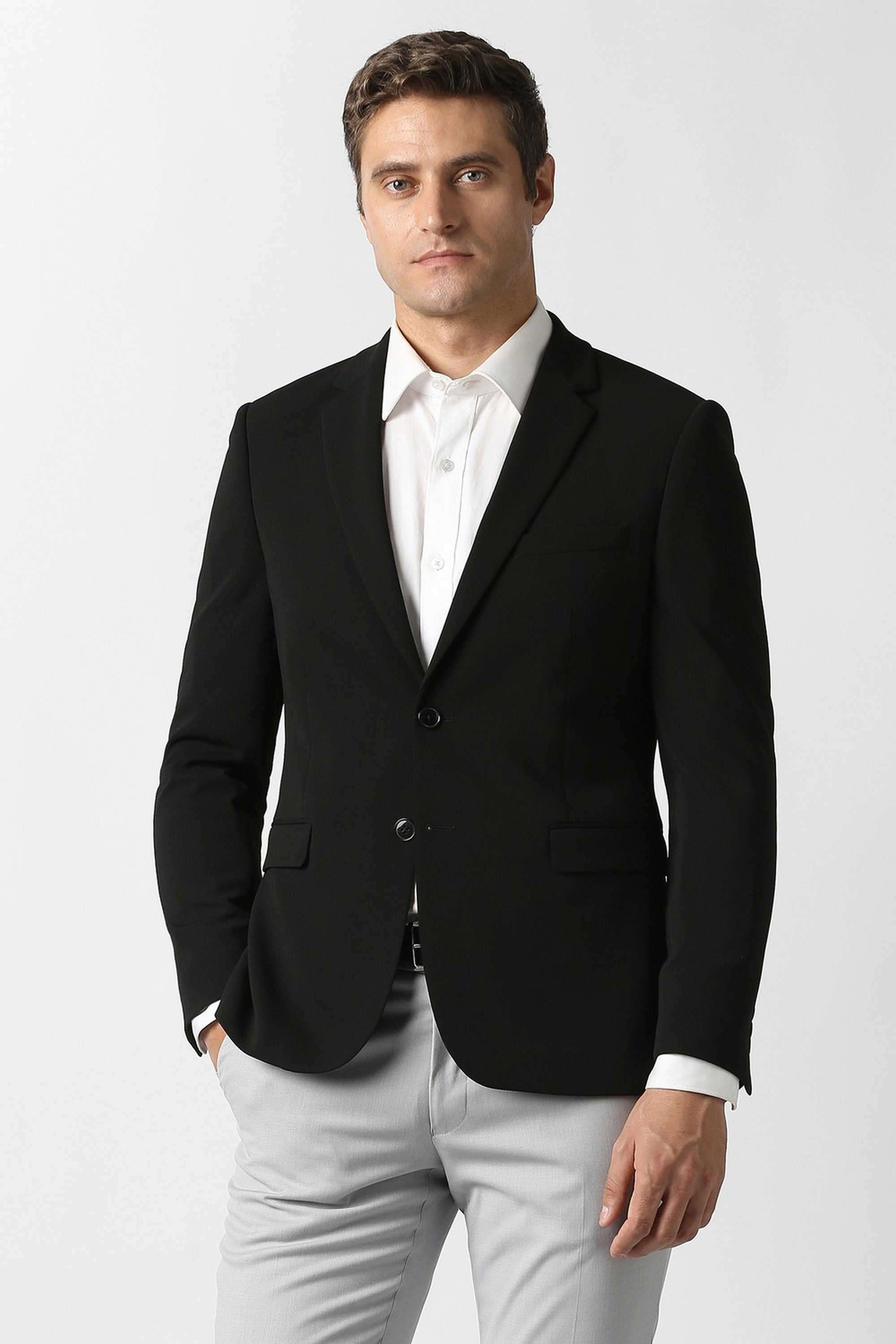 Solid-Blended-Fabric-Super-Slim-Fit-Men-Formal-Wear-Blazer