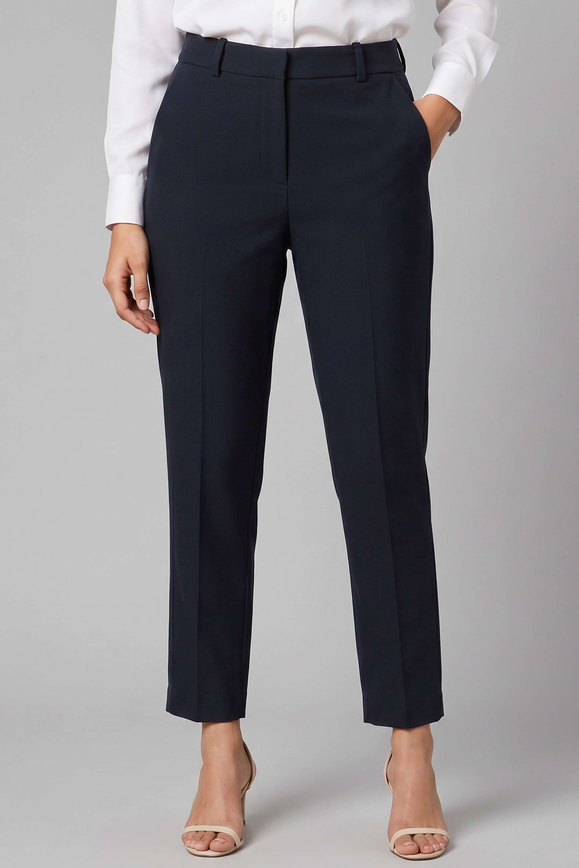 stop Solid Full Length Polyester Women's Trousers-picture-12