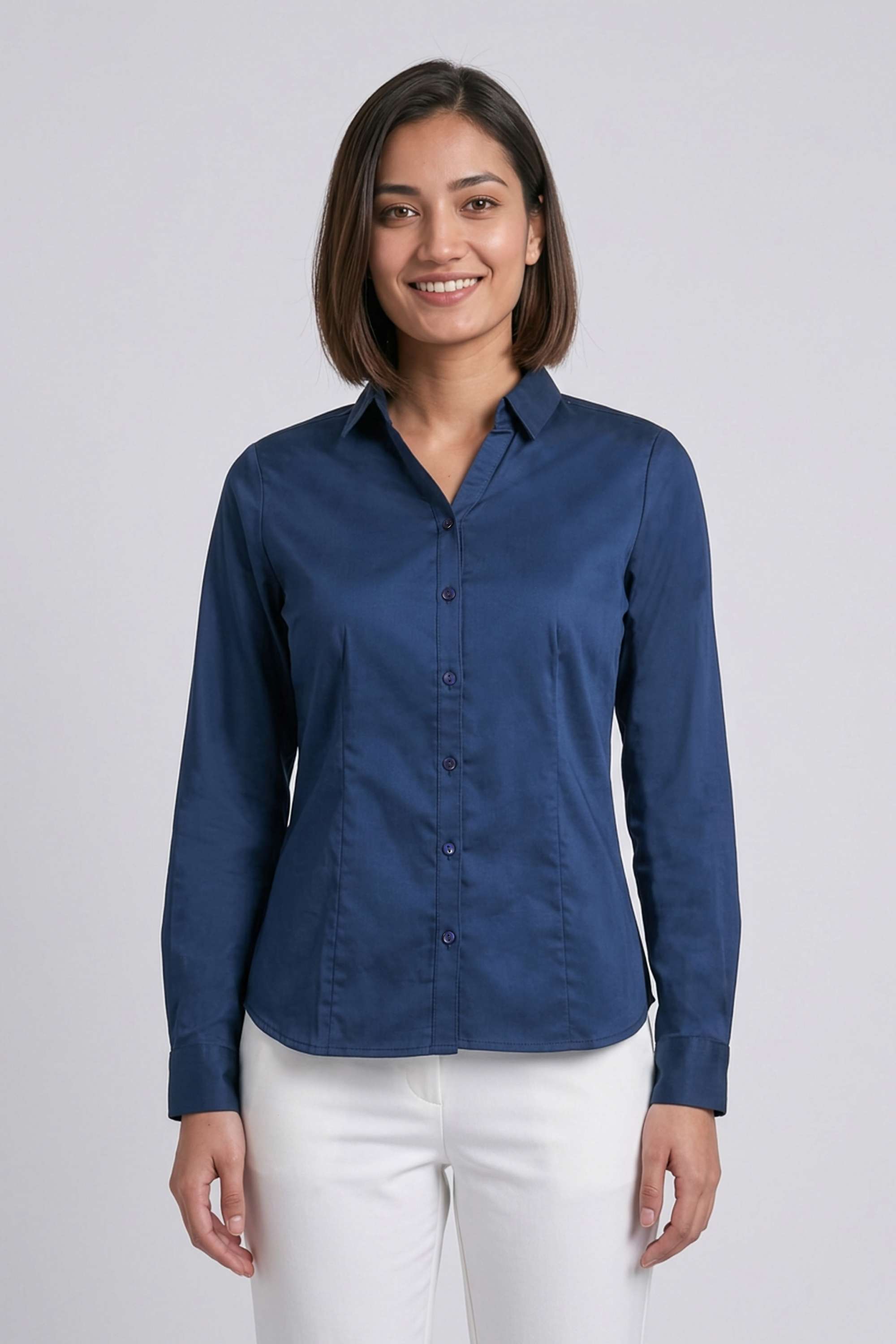 stop Solid Collared Cotton Women's Casual Wear Shirt-picture-29