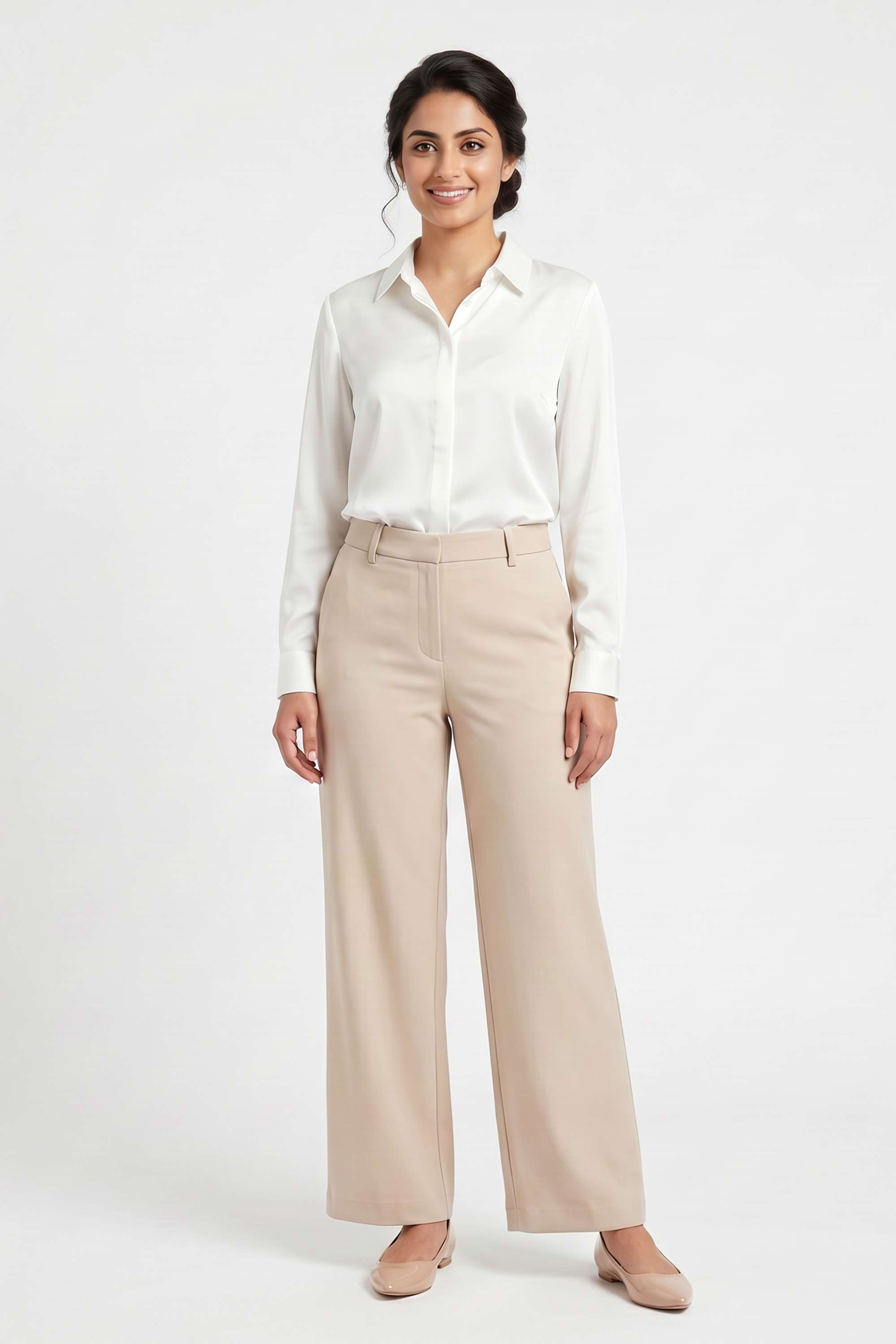 stop Solid Full Length Polyester Women's Trousers-picture-14