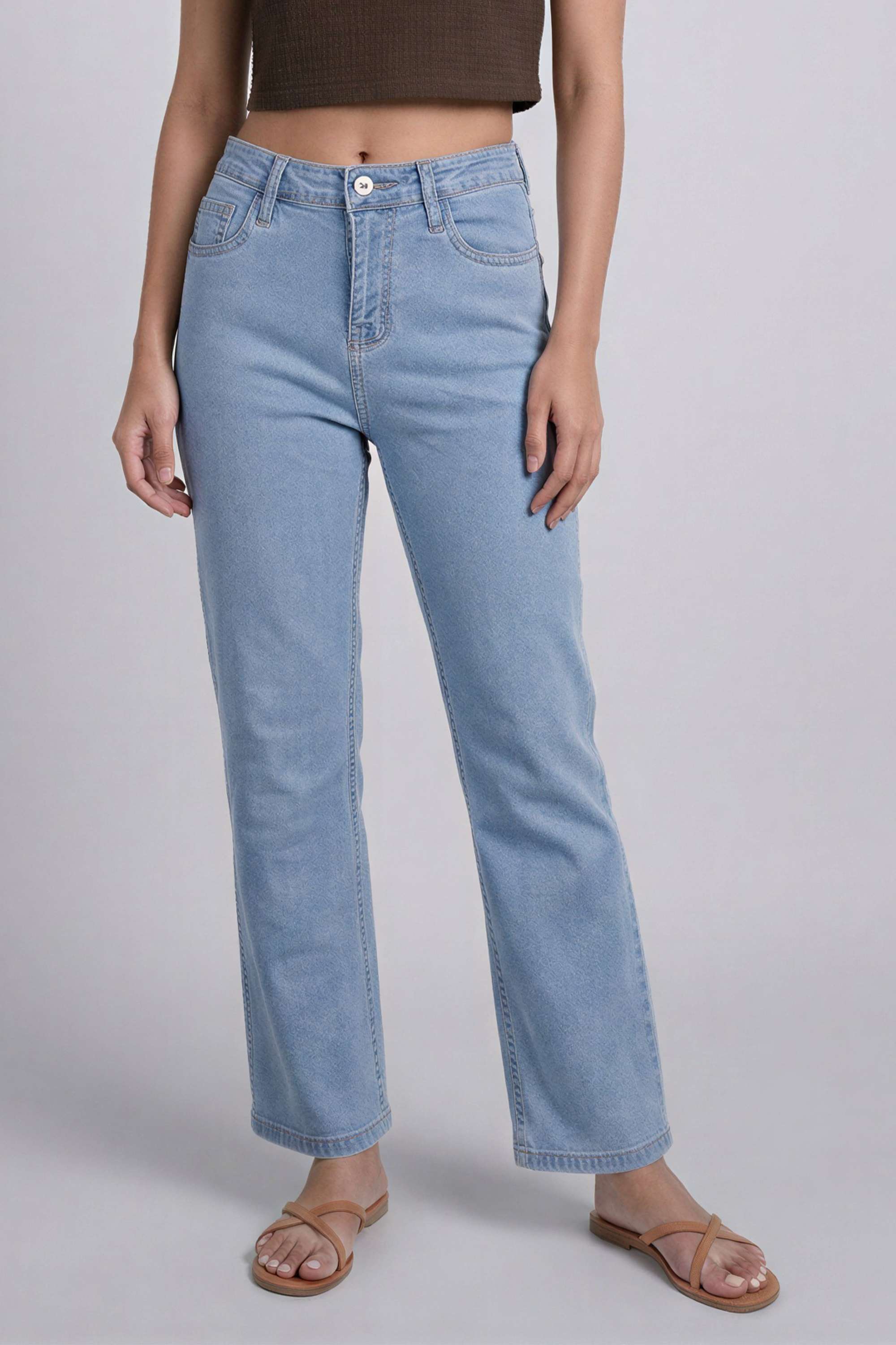 life High Rise Denim Regular Fit Women's Jeans-picture-46
