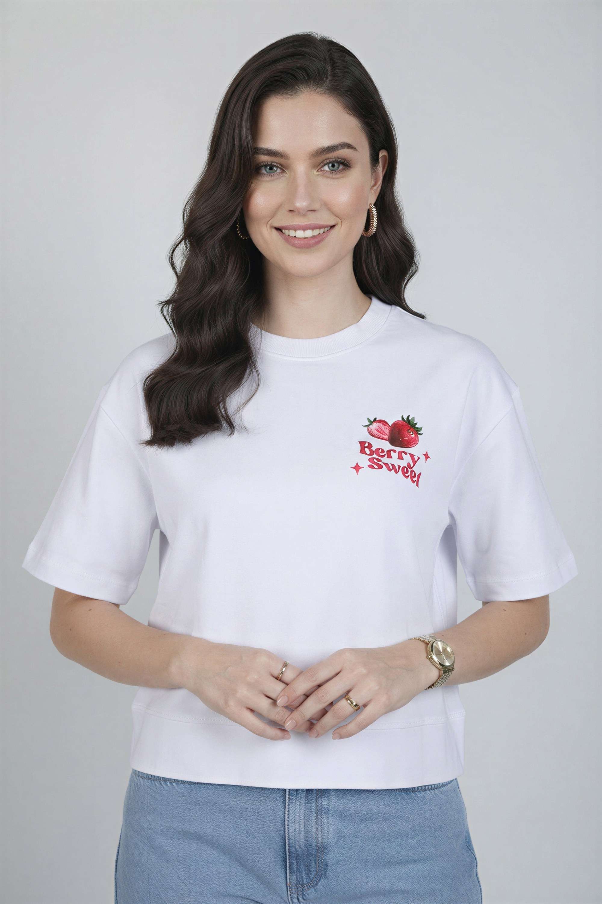 life Printed Cotton Round Neck Women T-Shirt-picture-25