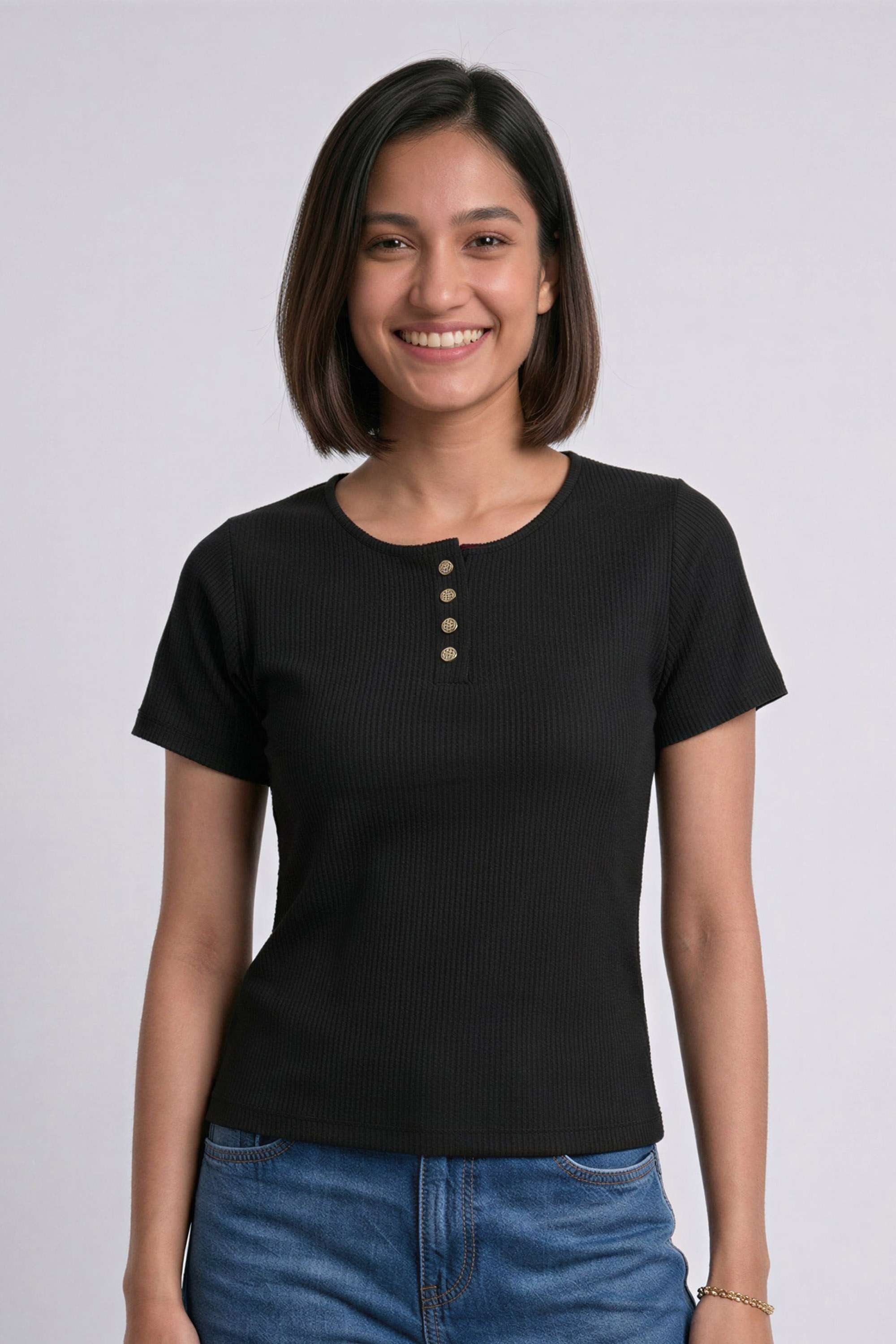 life Solid Cotton Round Neck Women's T-Shirt-picture-38