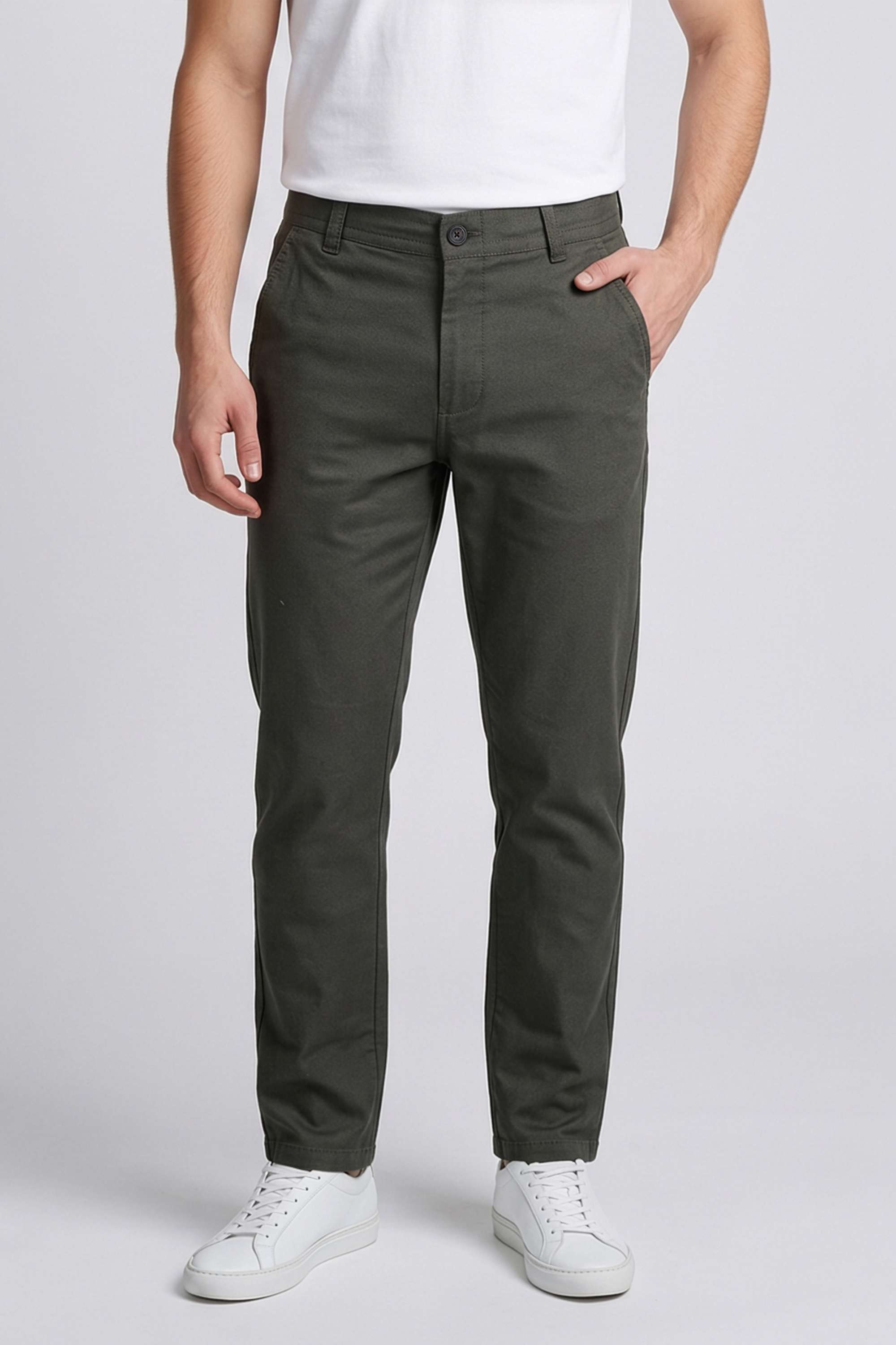 fratini Solid Cotton Relaxed Fit Men's Trousers-picture-19