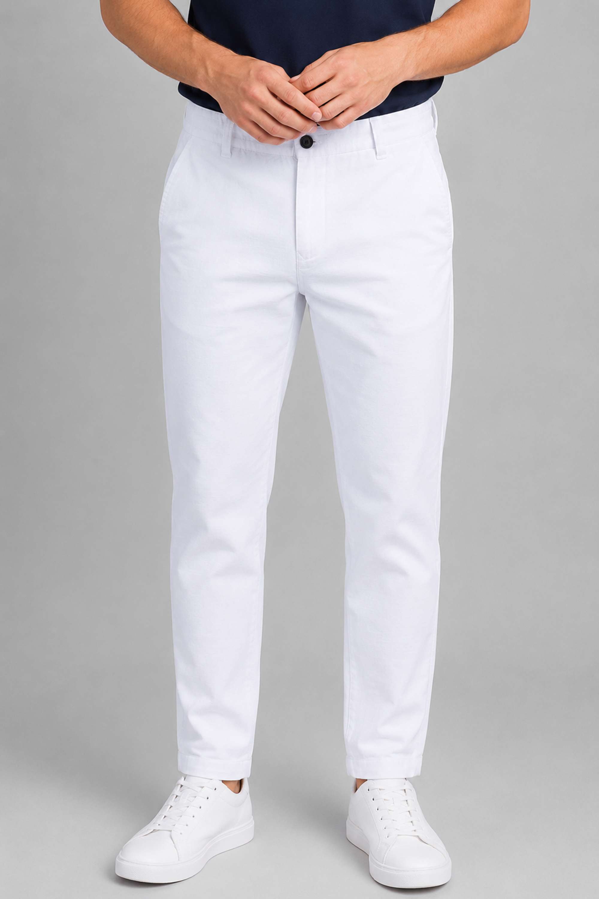 fratini Solid Cotton Relaxed Fit Men's Trousers-picture-18