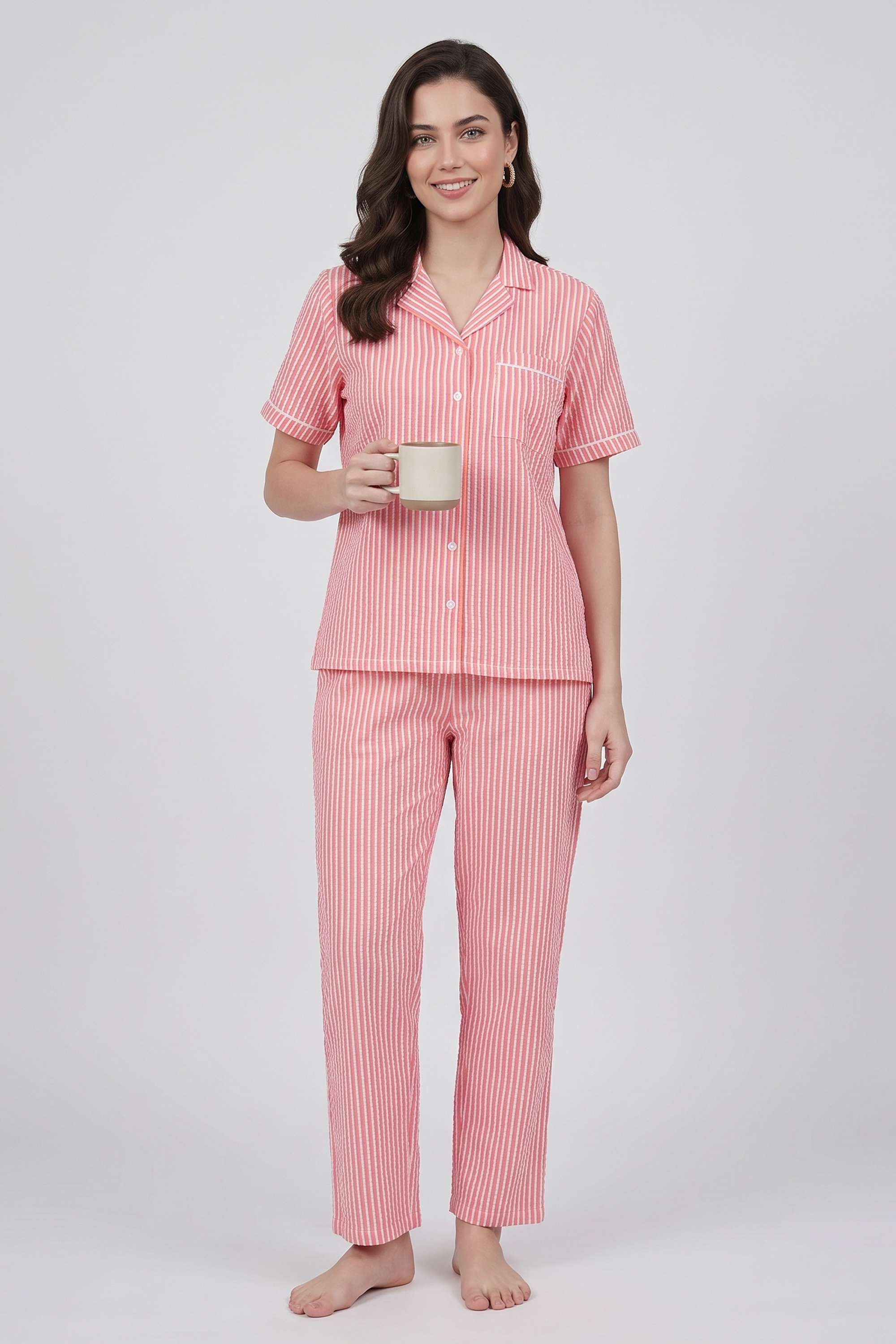 insense Checks Collared Cotton Women Co-Ord Set-picture-15
