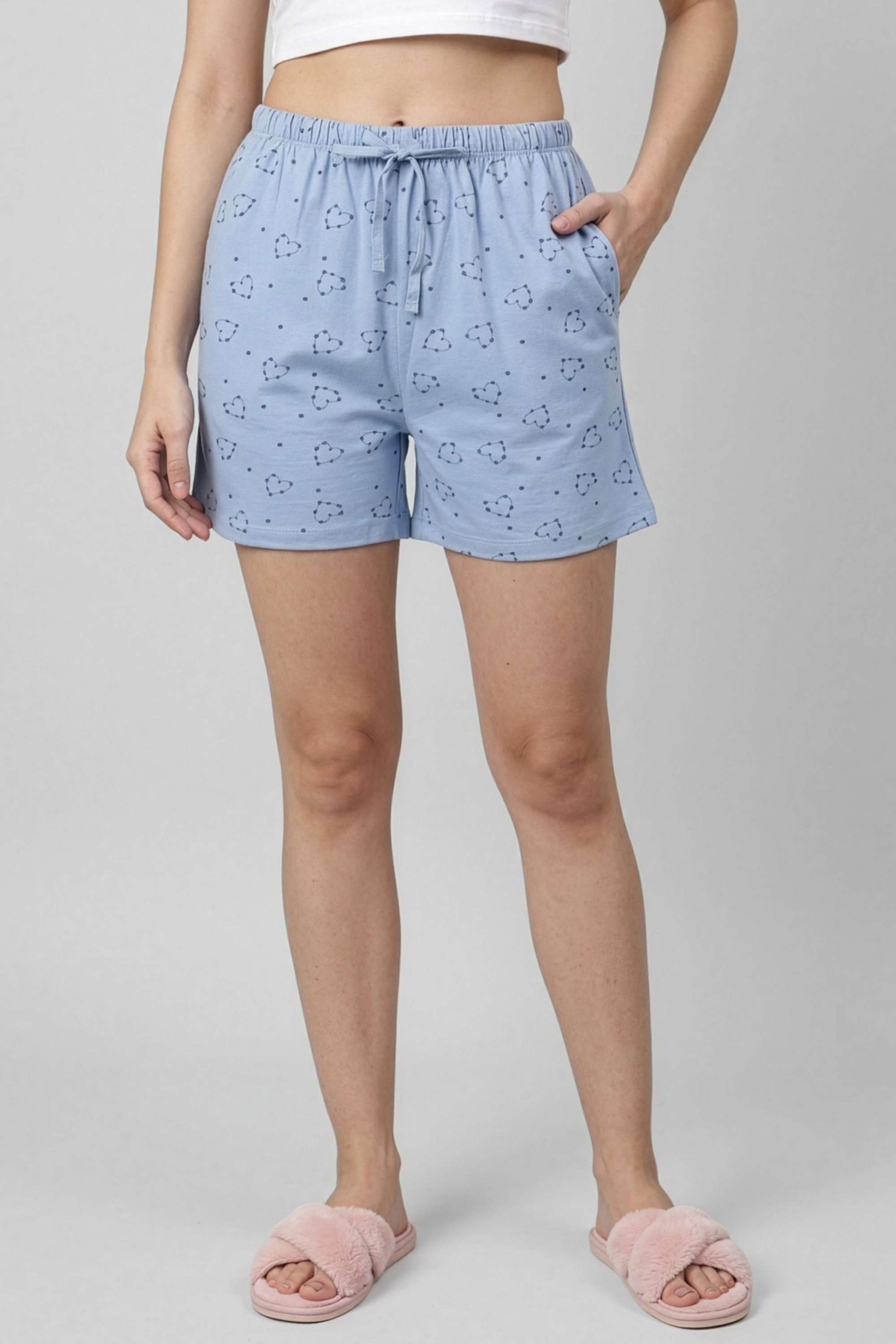 insense Regular Fit Mid Thigh Cotton Women Casual Wear Shorts-picture-16