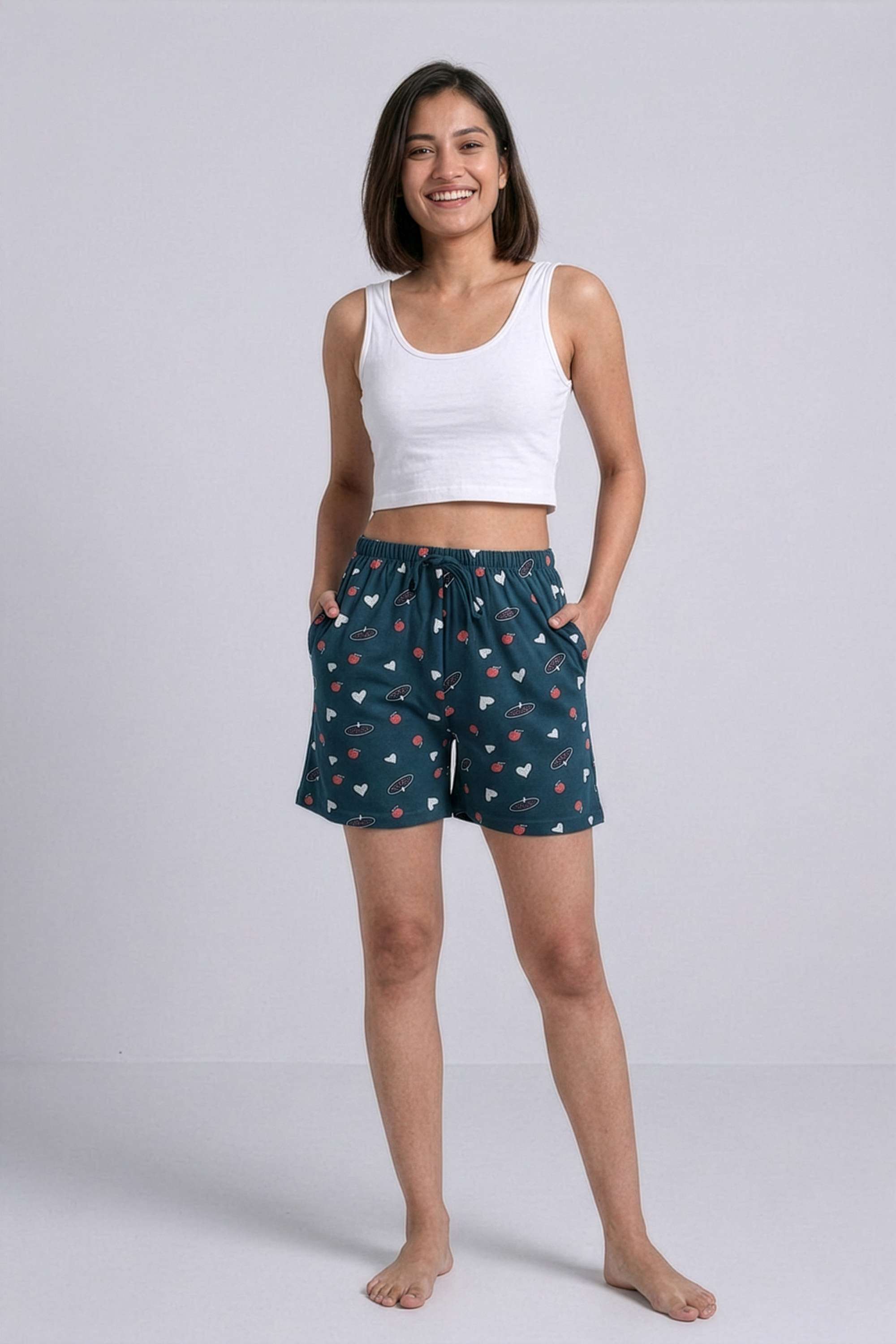insense Regular Fit Mid Thigh Cotton Women's Casual Wear Shorts-picture-24