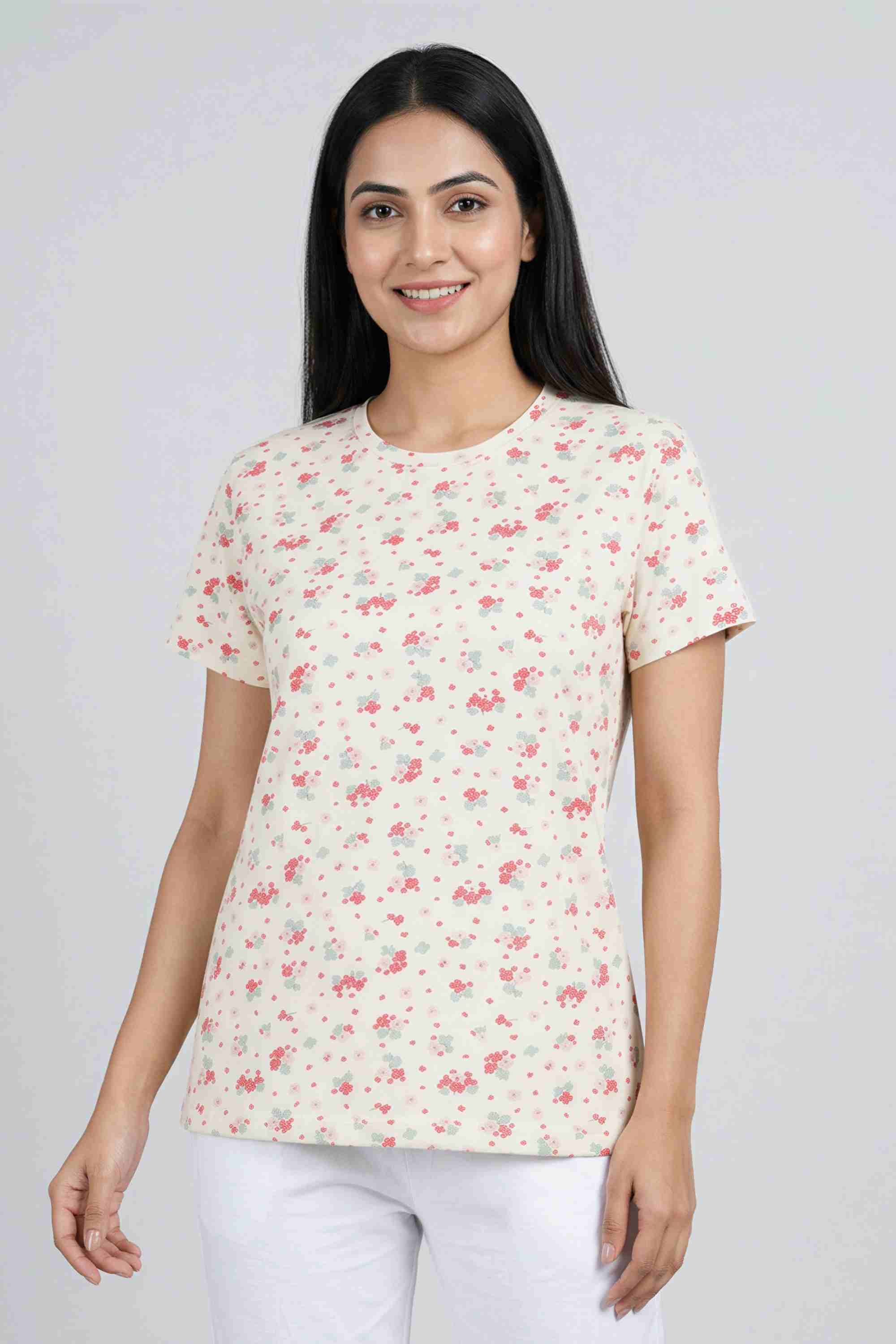 insense Printed Cotton Round Neck Women's Top-picture-16