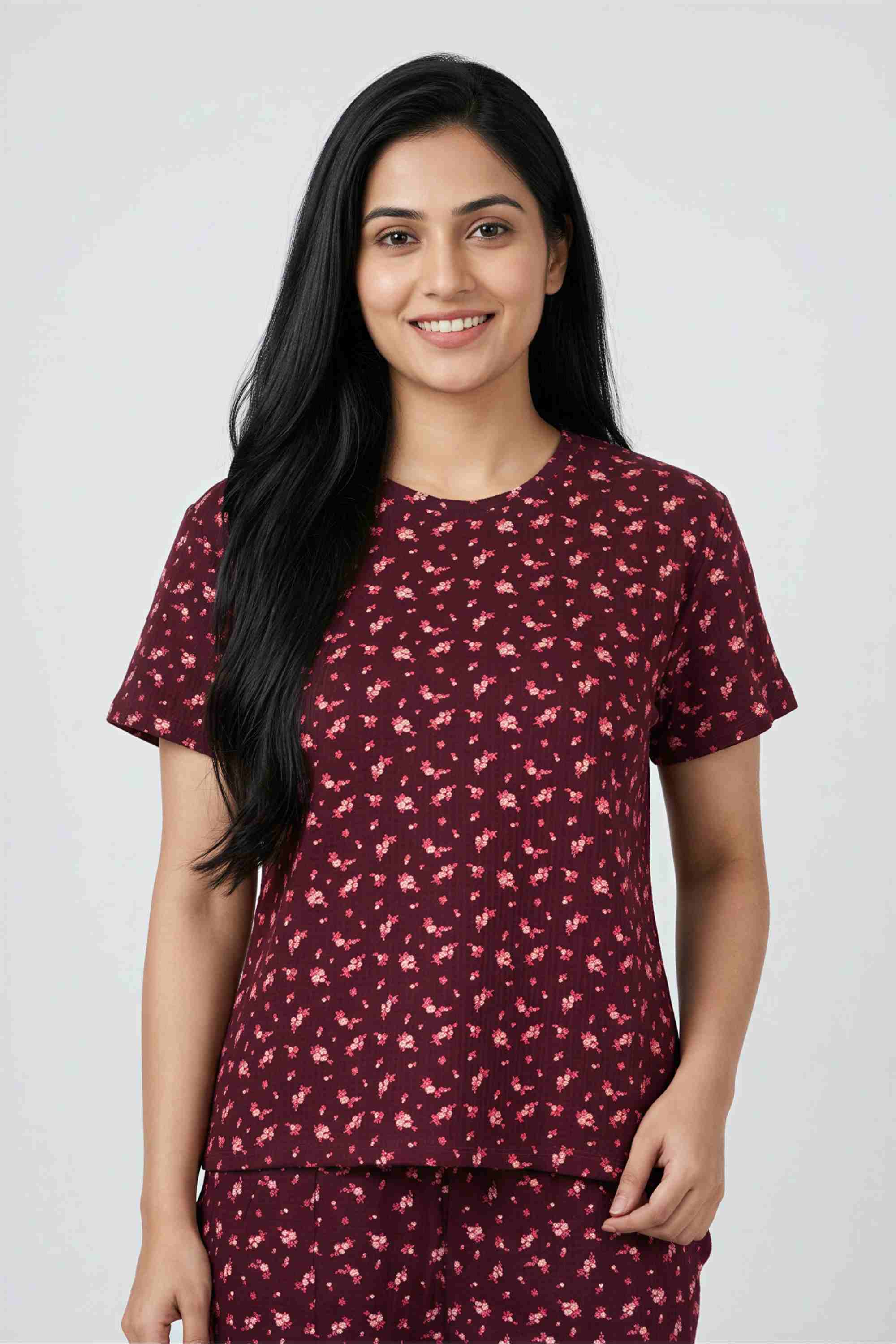 insense Printed Polyester Round Neck Women's Top-picture-20