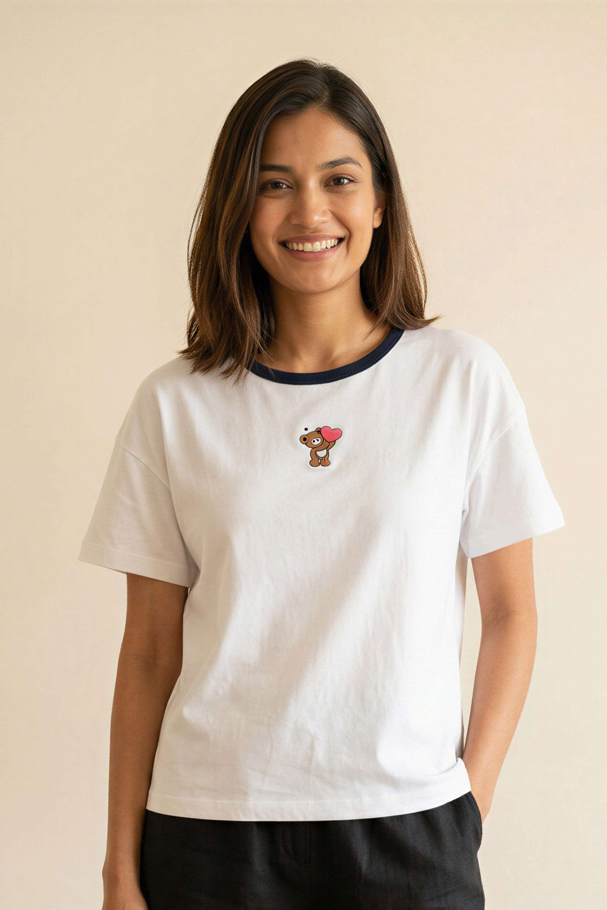 insense Embroidered Cotton Round Neck Women's Top-picture-33
