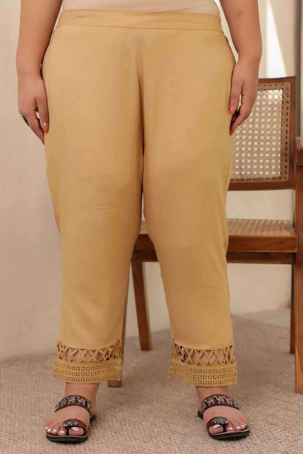 juniper Solid Regular Fit Rayon Women's Casual Wear Trousers-picture-18