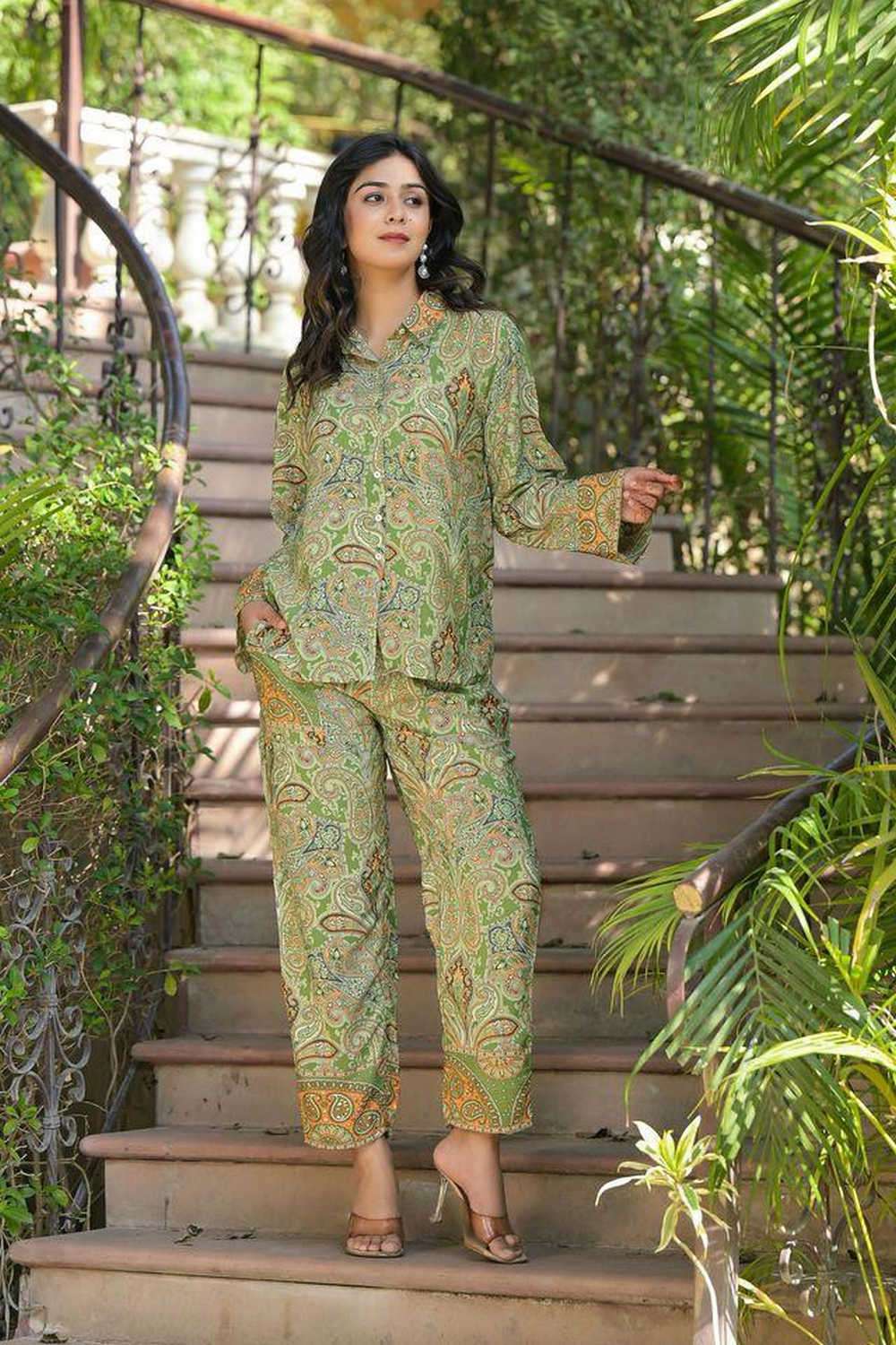 juniper Printed Viscose Regular Fit Women's Co-Ord Set-picture-19