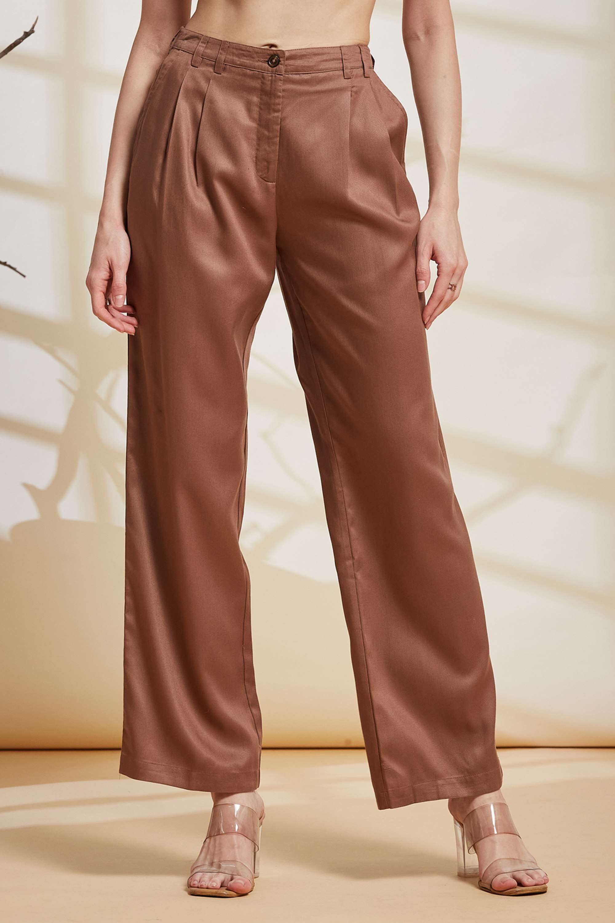 latin quarters Solid Tencel Regular Fit Women's Pants-picture-18