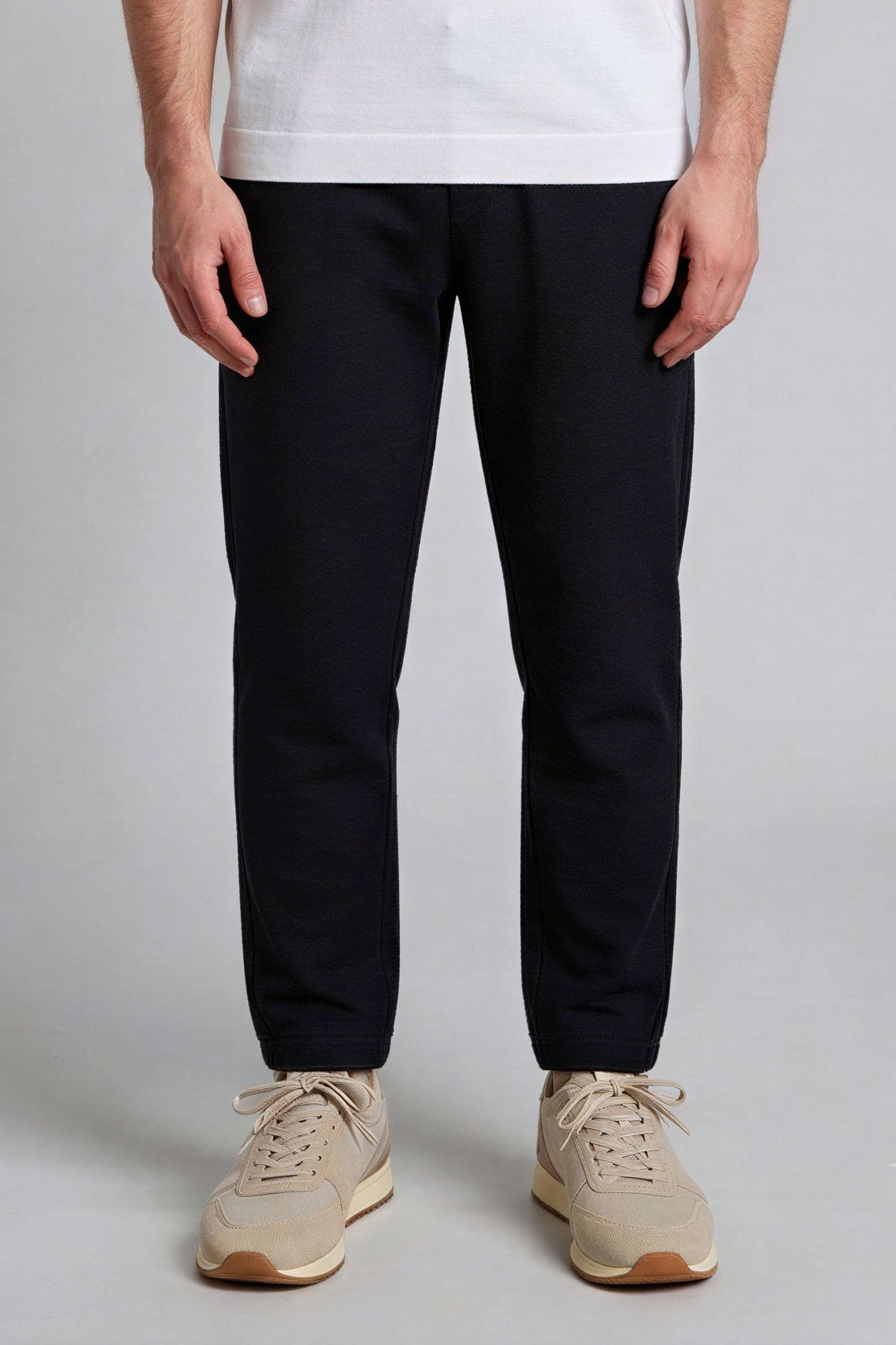 fratini Solid Blended Fabric Regular Fit Men's Trousers-picture-27